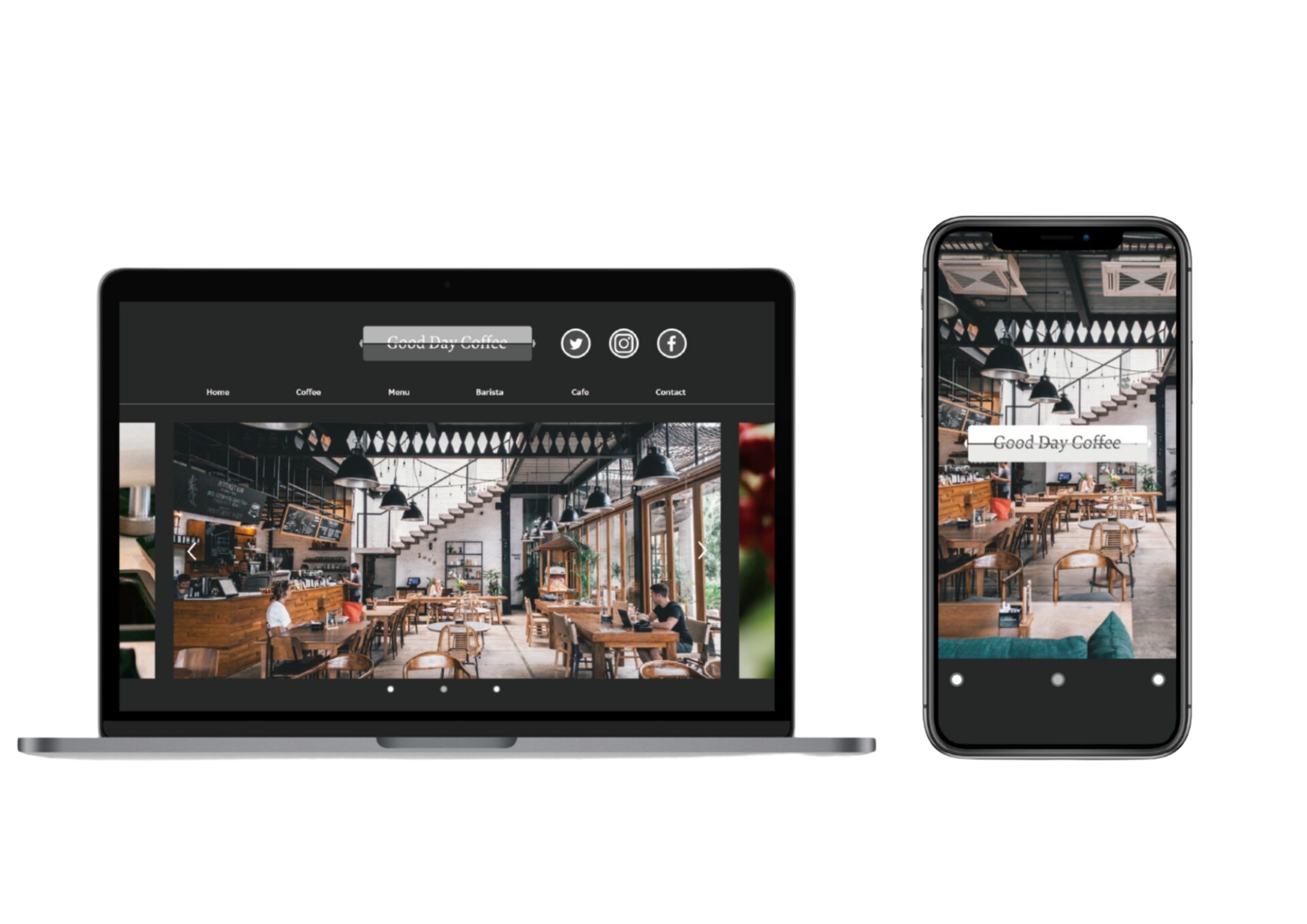 Logo/Web design - カフェ-1