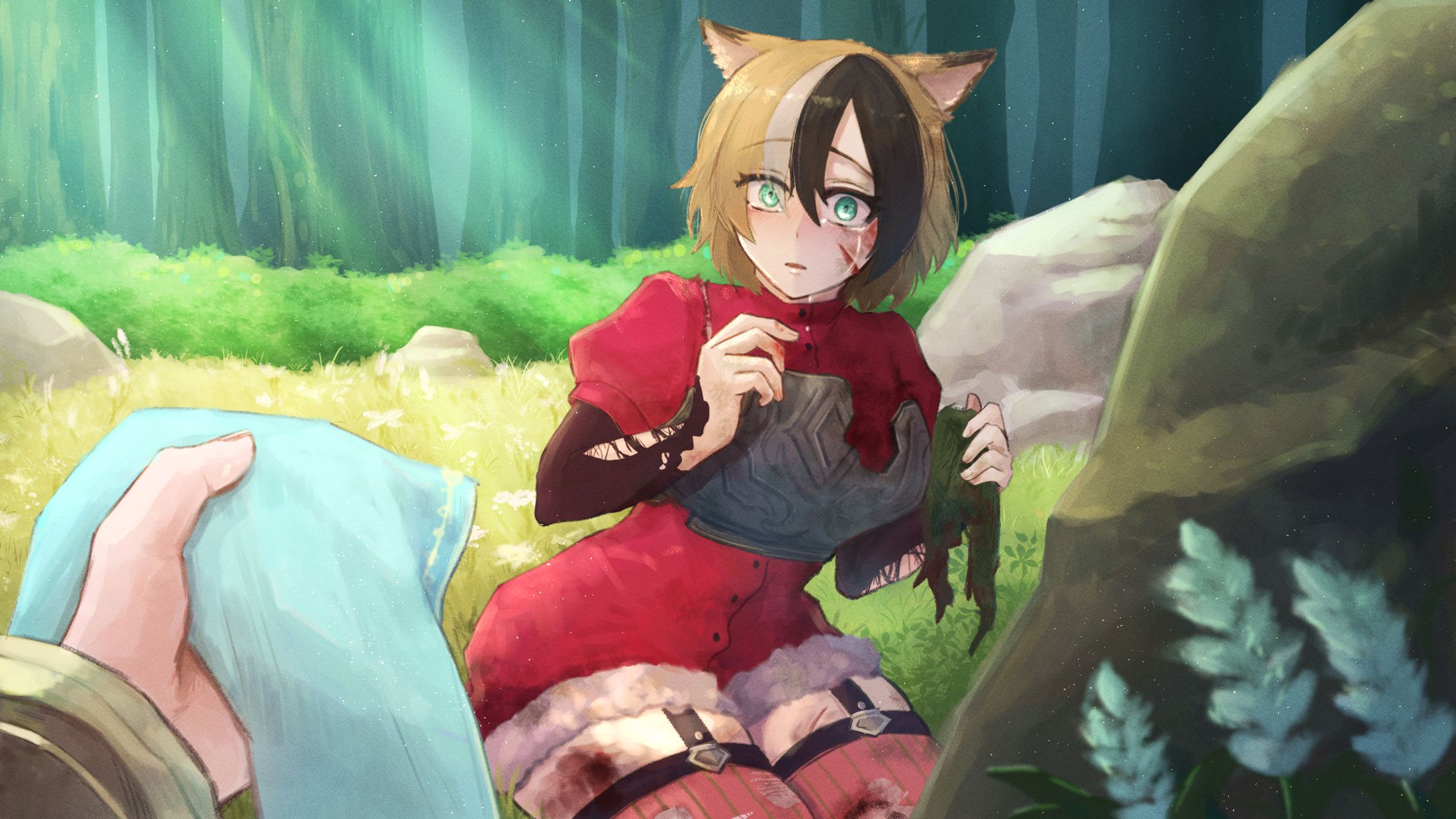 【制作過程あり】獣人女の子の一枚絵イラスト-1