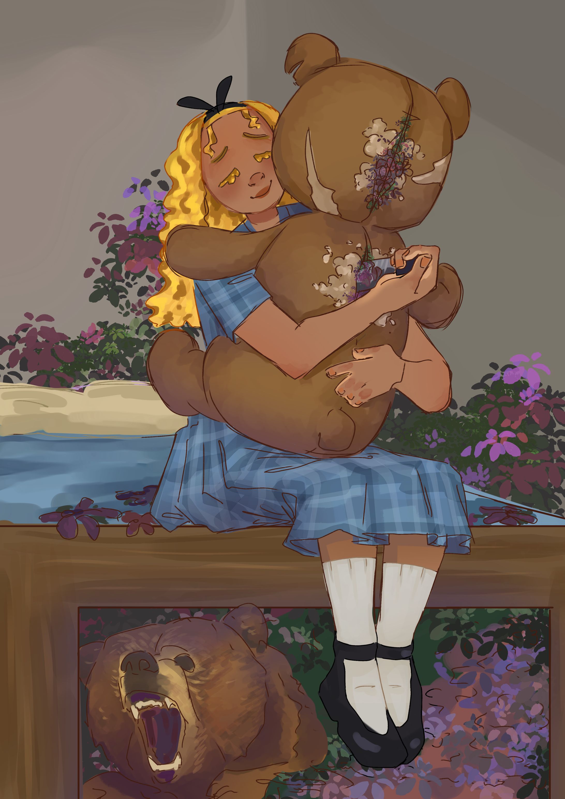 Original Art - Goldilocks Turns on the Bears-1