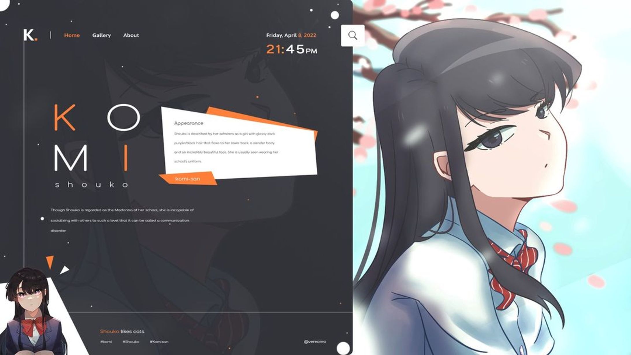 Komi Shouko Wallpaper Design-1