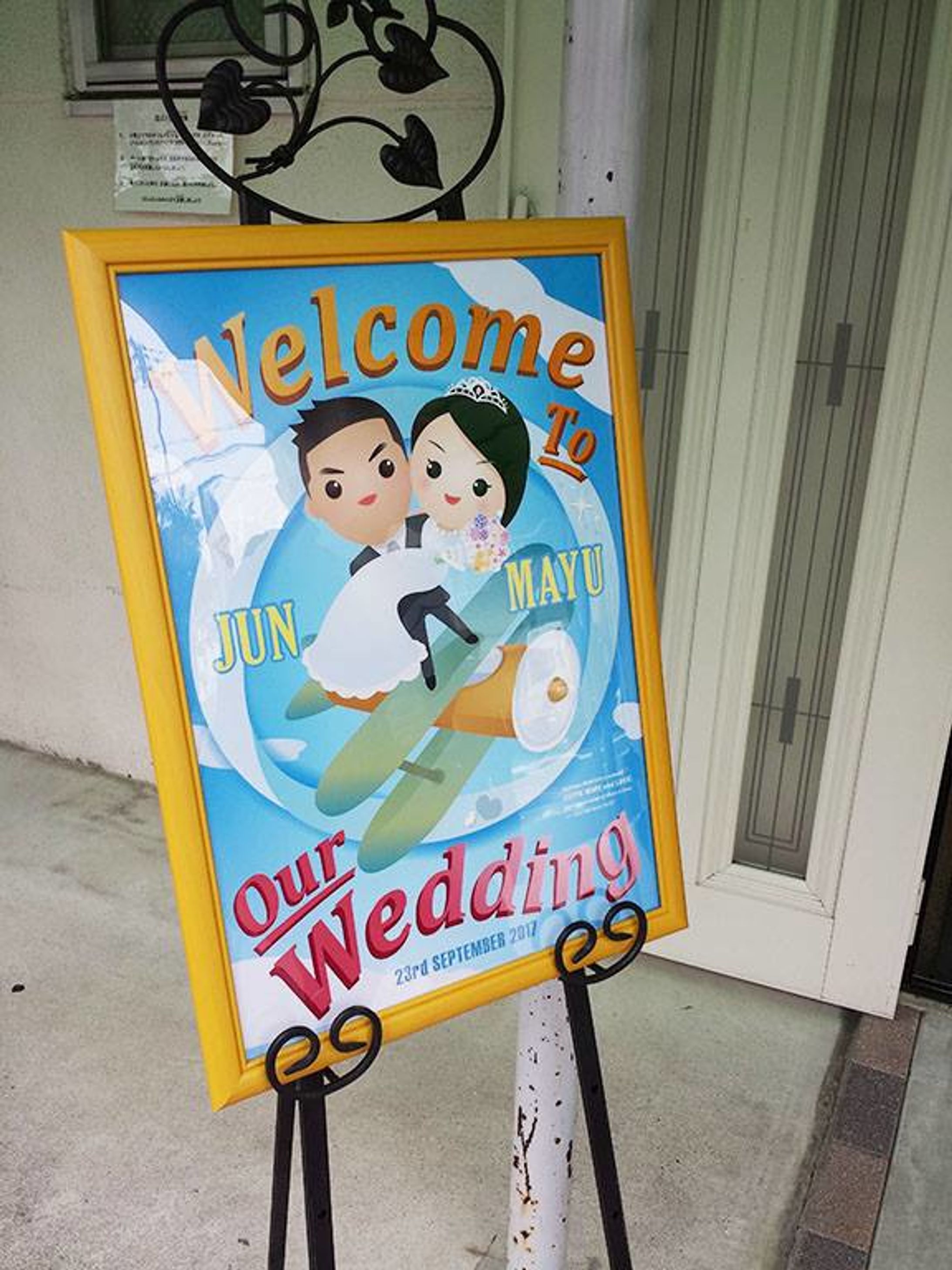 Welcome Board Illustration for Wedding-1