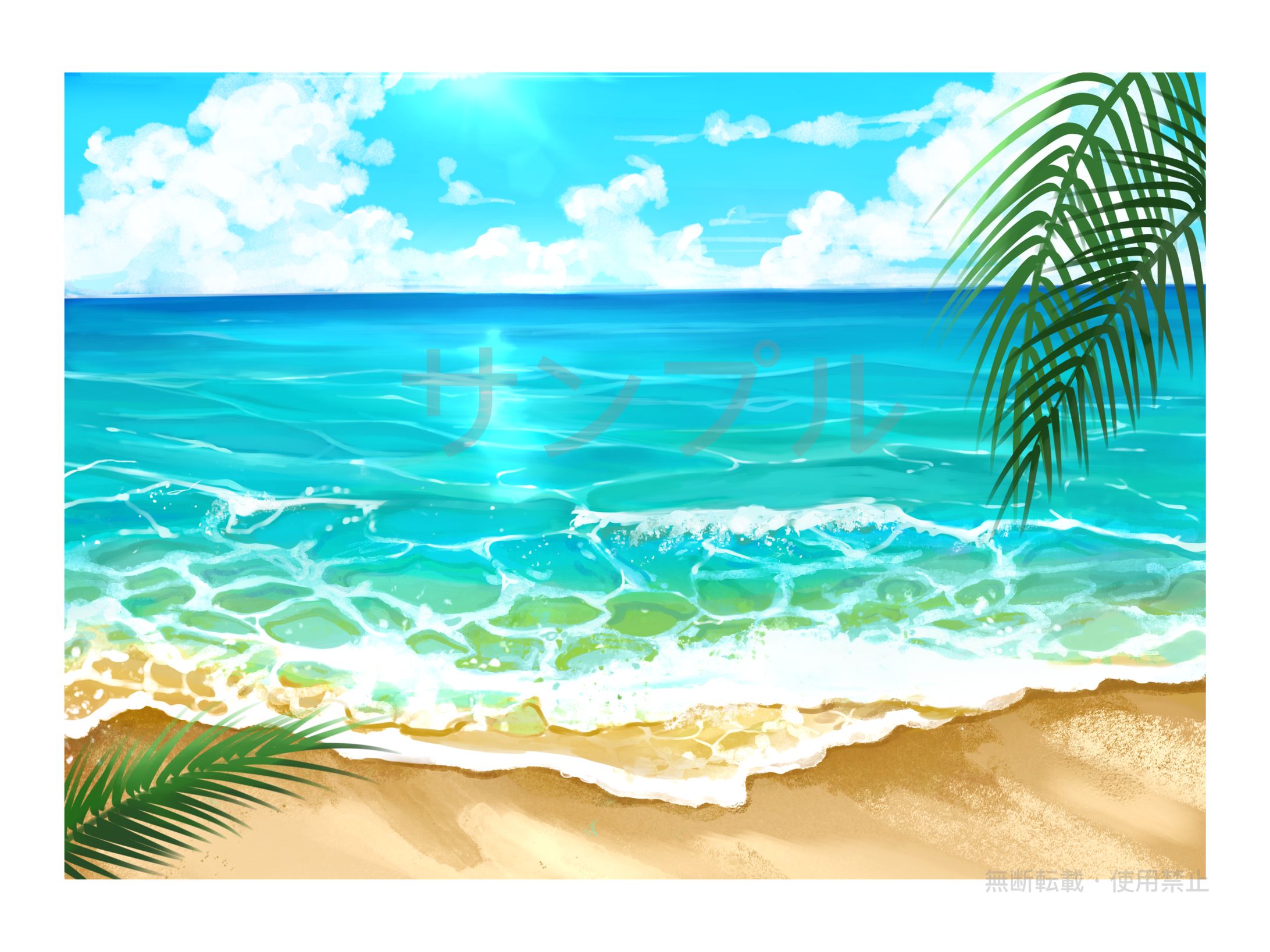 【背景】　海のイラスト　【ご依頼】-1