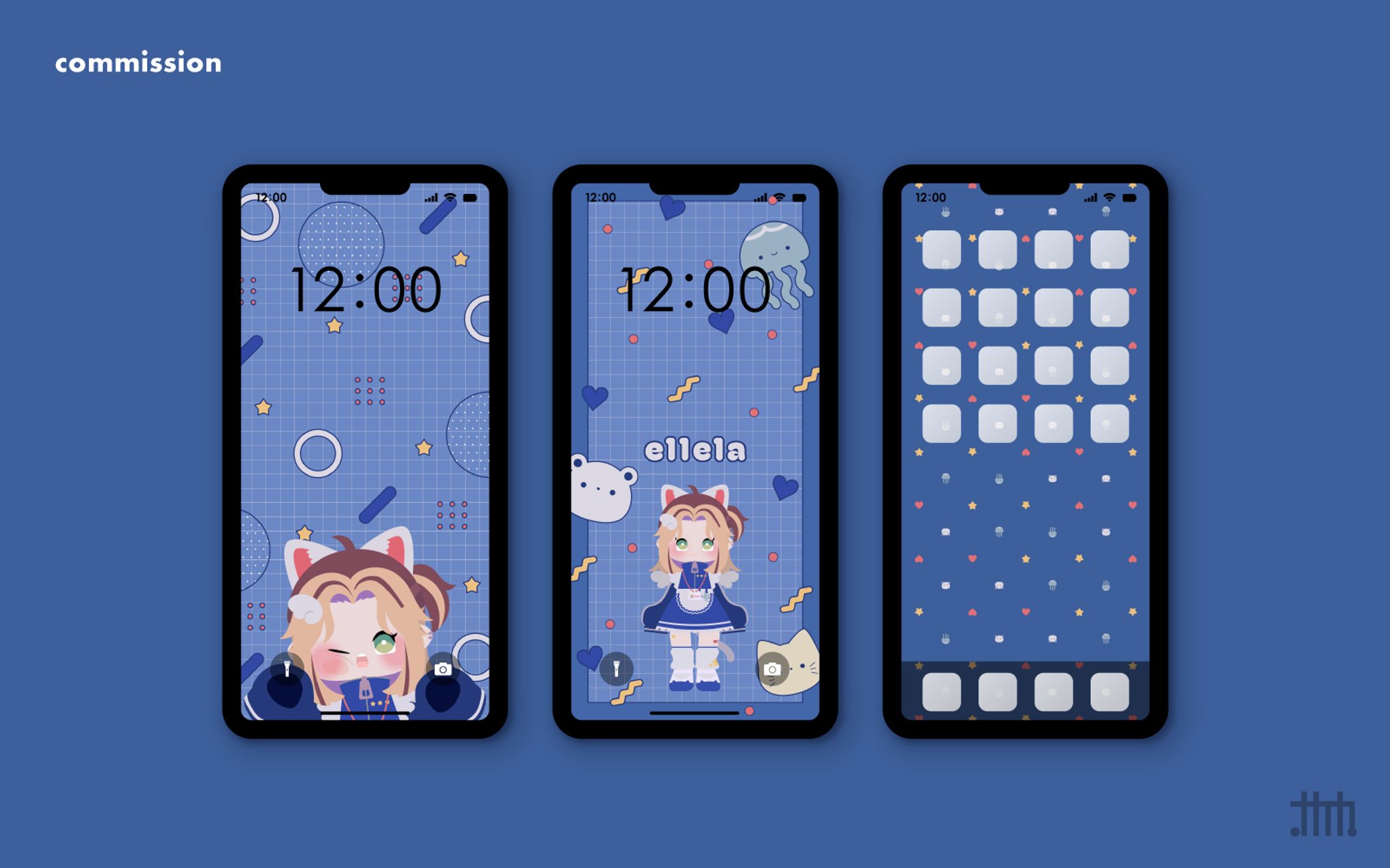 【skeb】 ellela様 スマホ壁紙-1