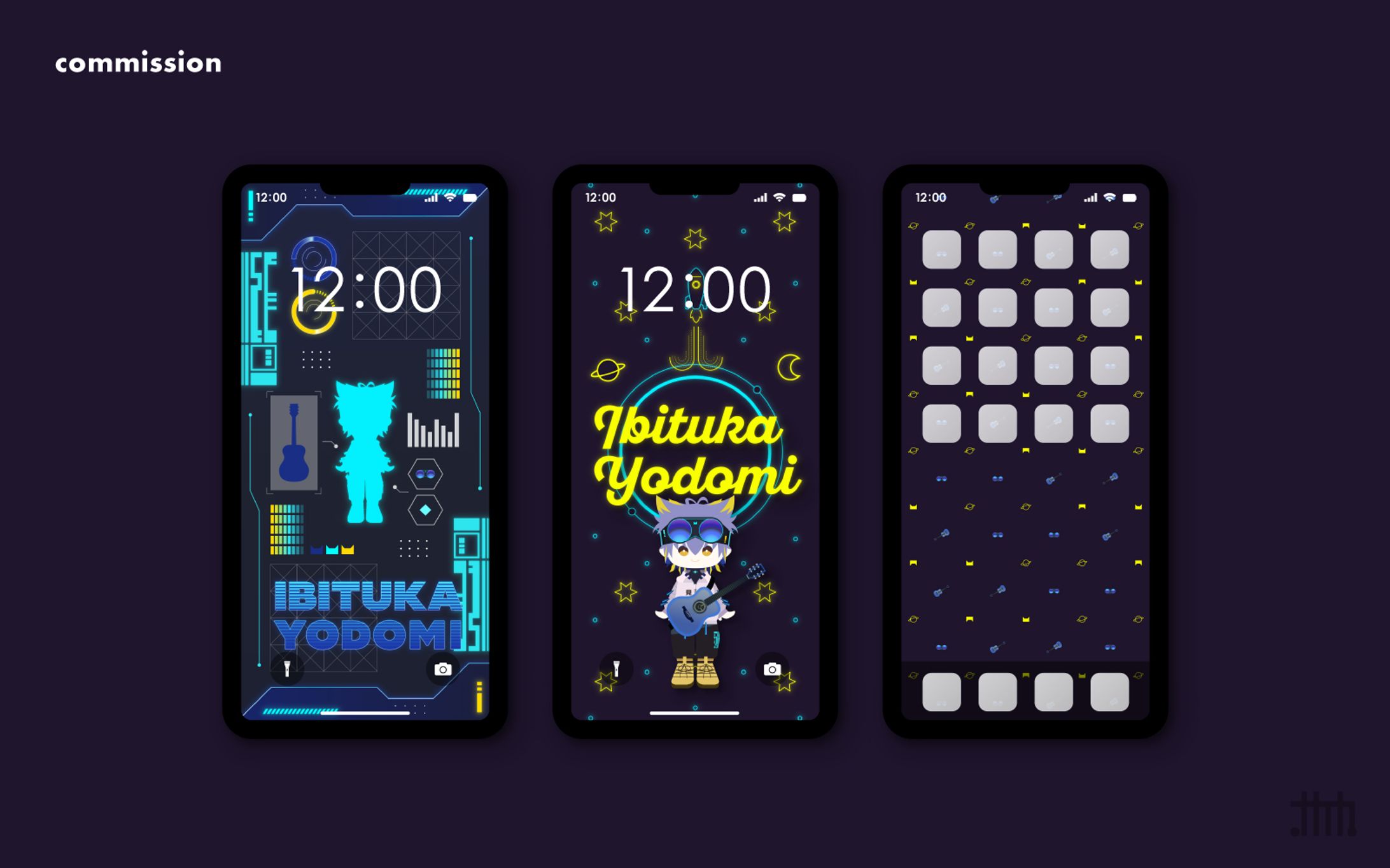 【skeb】Vsinger歪果ヨドミ様 スマホ壁紙-1