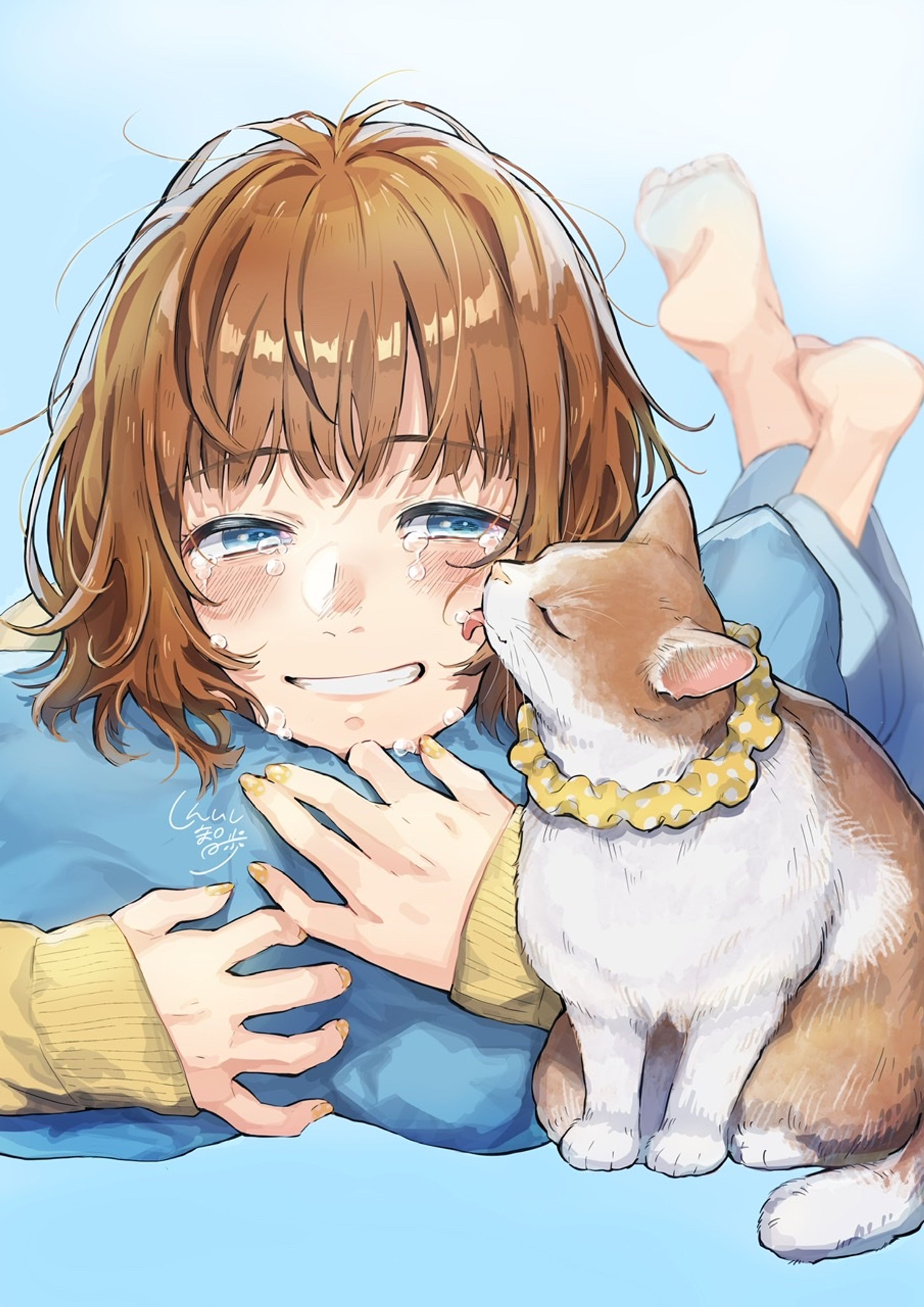 猫と女の子-1