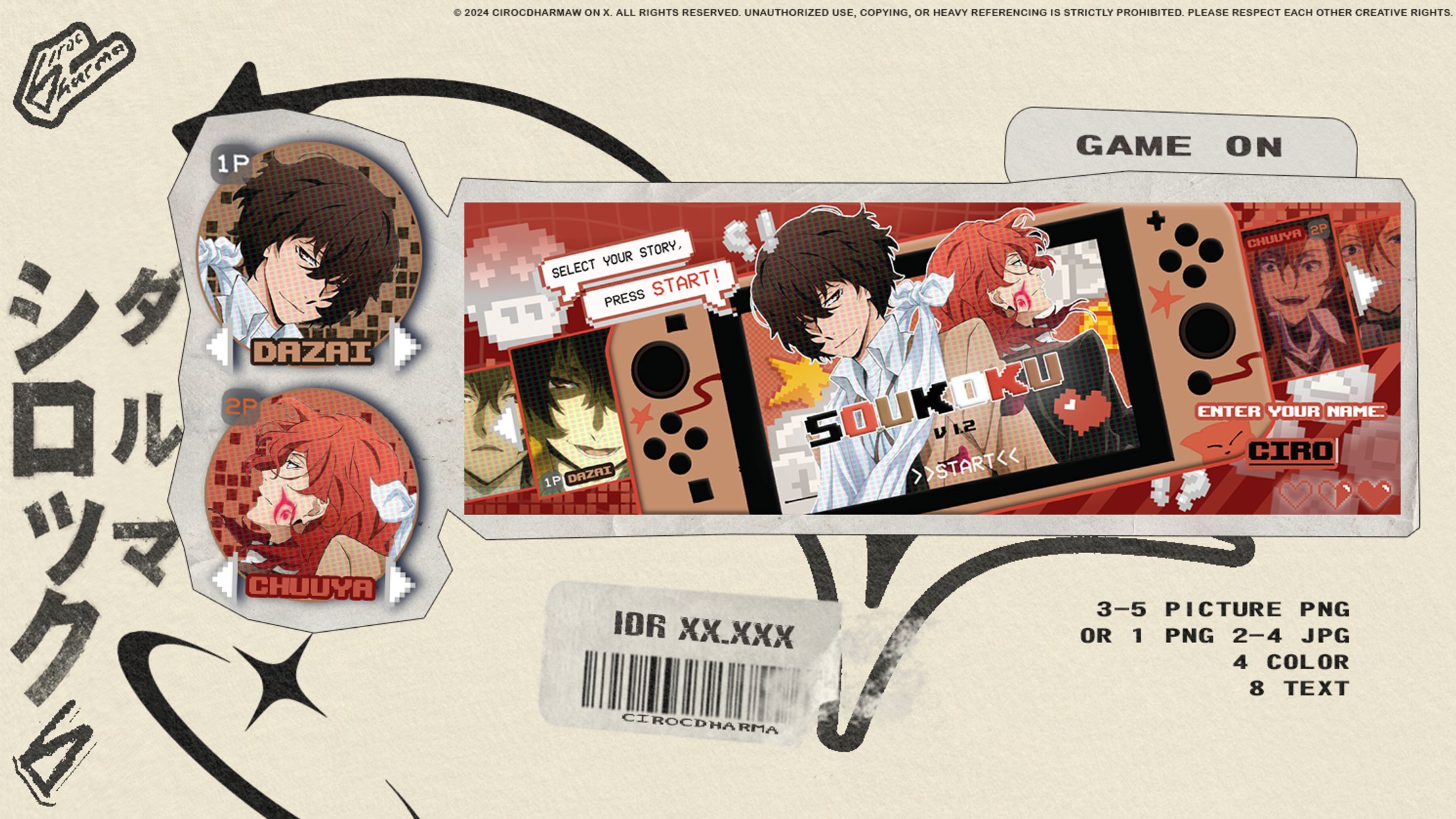 Dazai Chuuya BSD Twitter Layout-1