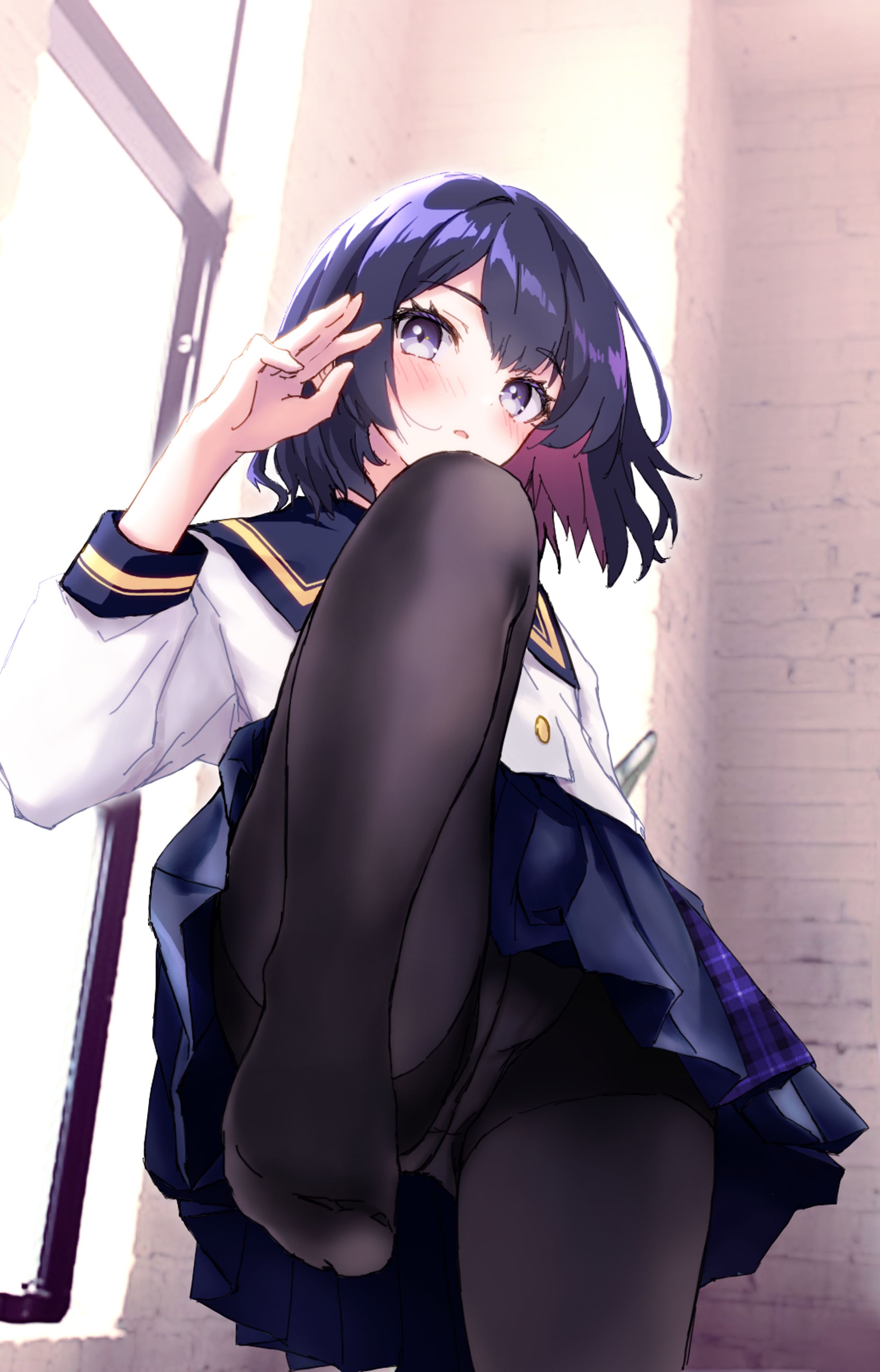 オリジナル制服少女　チラ見せ-1