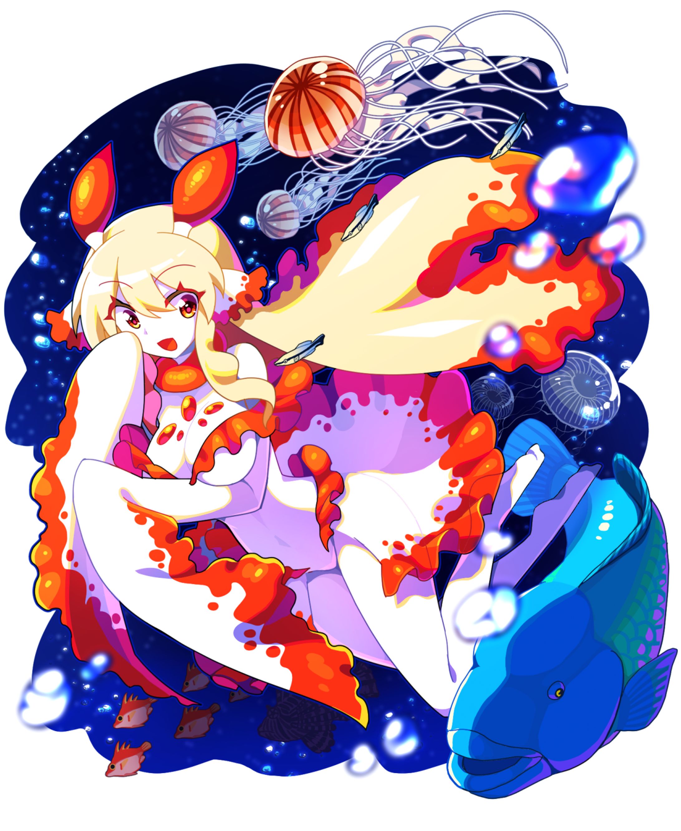 アカボシウミウシ擬人化-1