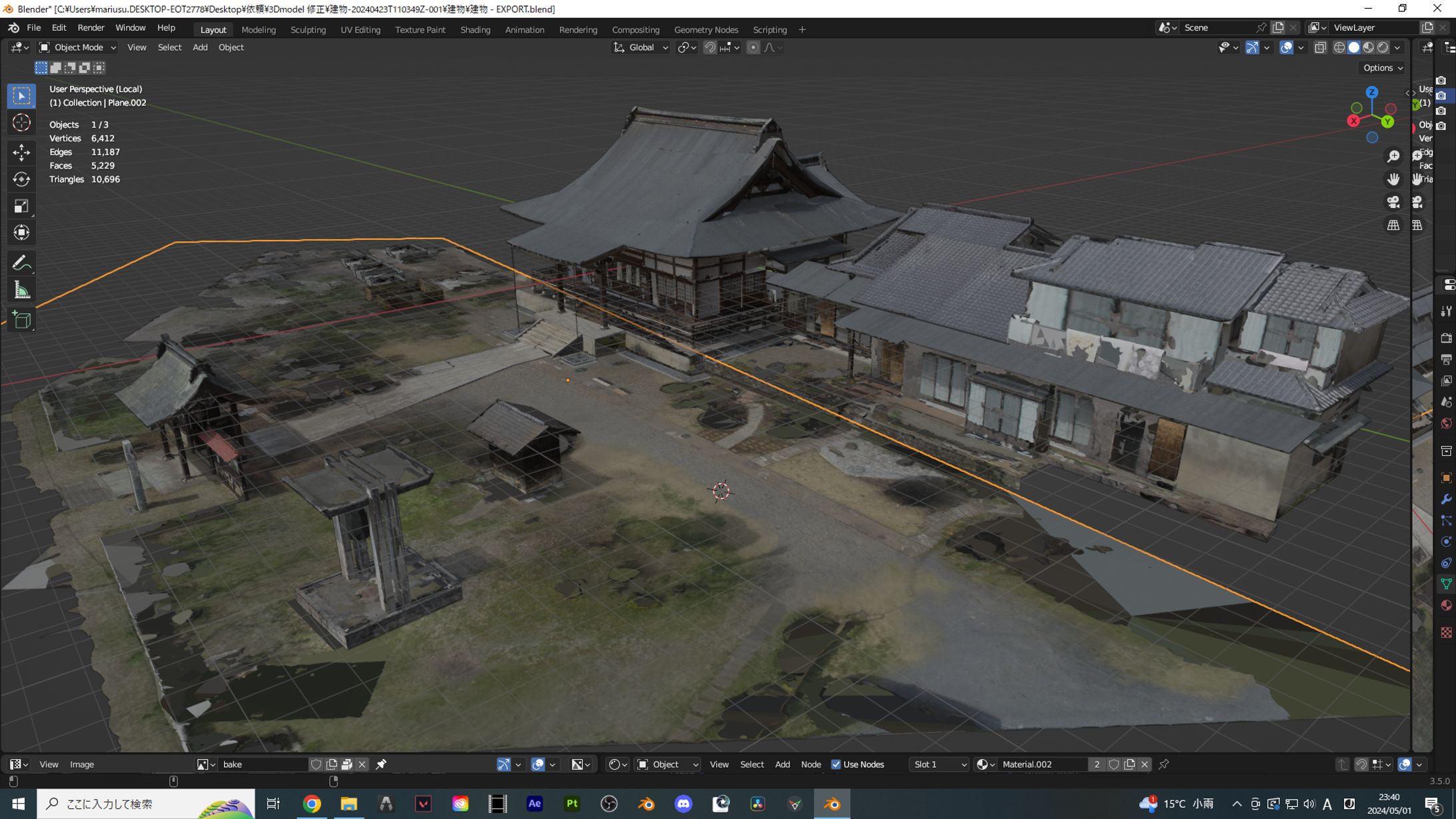 寺院3DCGmodelの製作依頼-1
