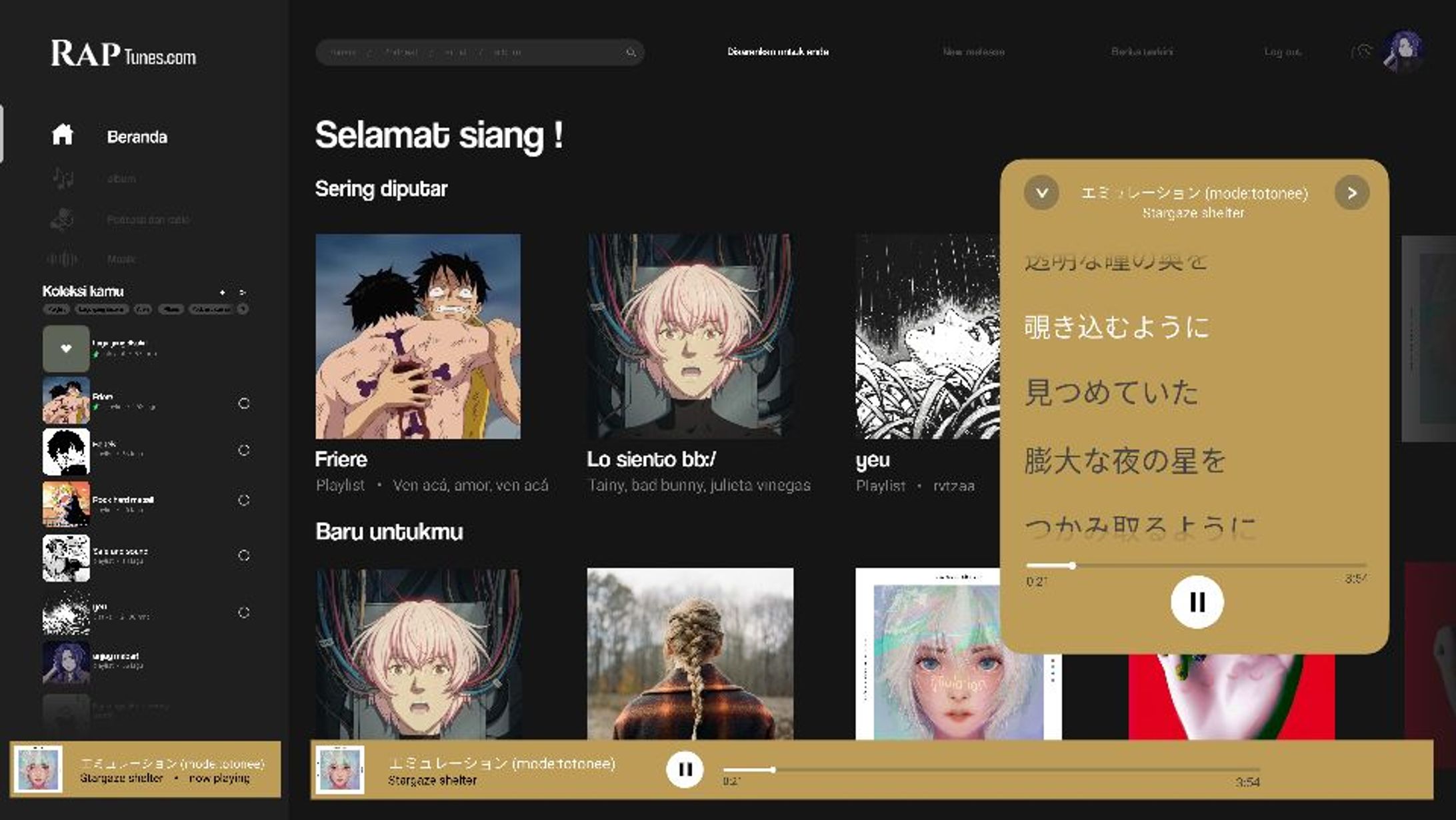 Music web/platform -1