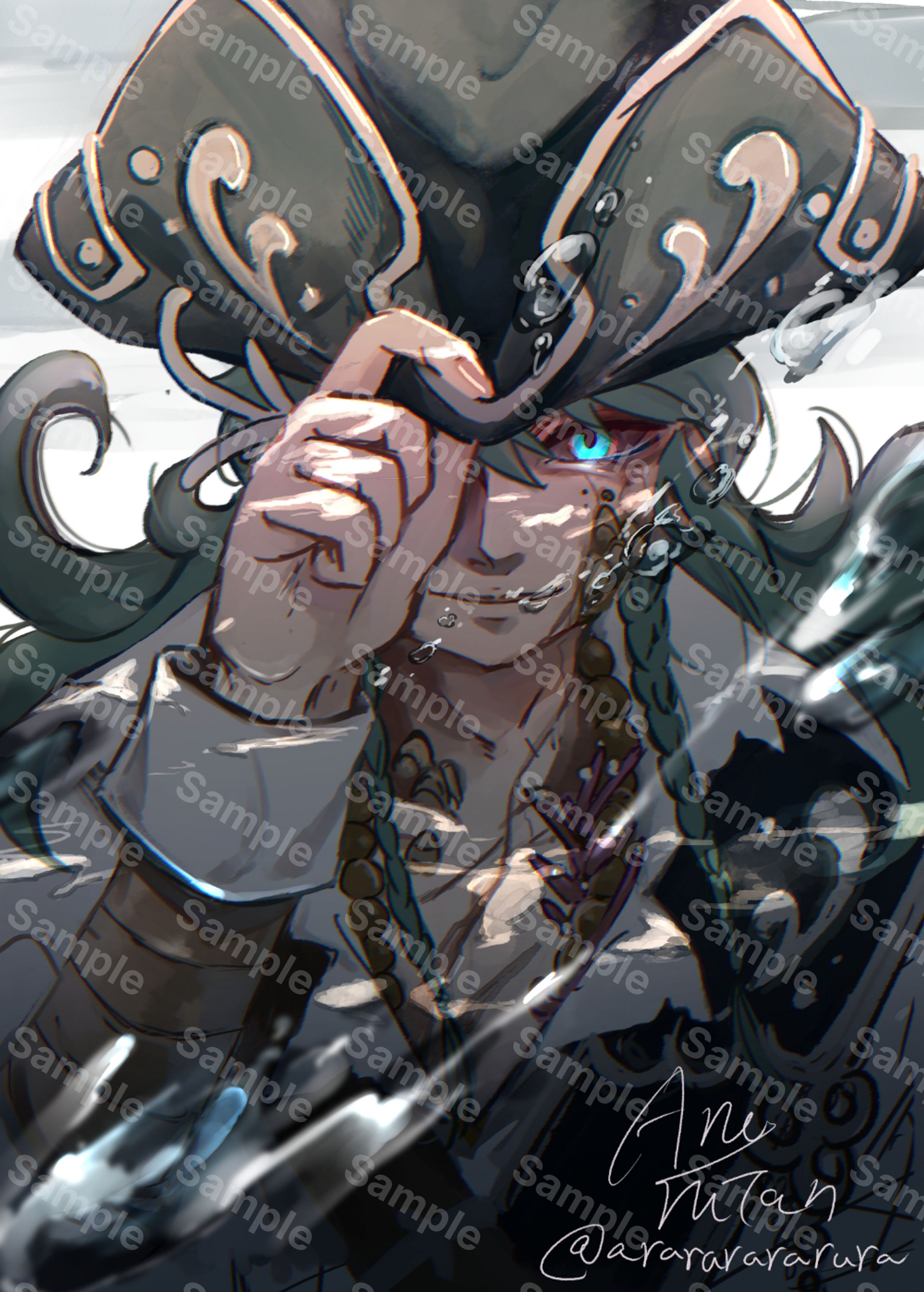 【オリジナル】2h drawing アドニス×ゴースト-1