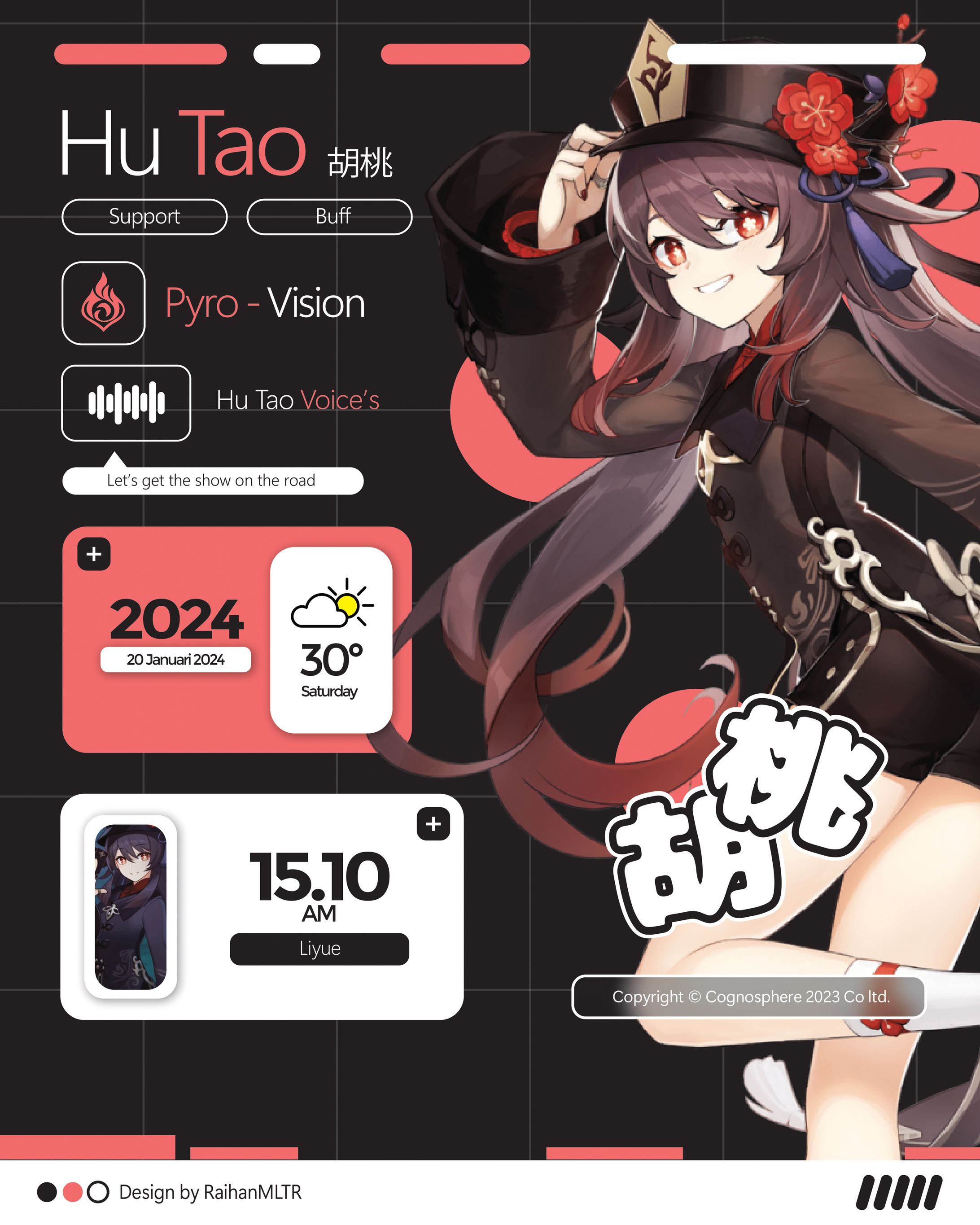 Hu Tao GFX Designer UI-1