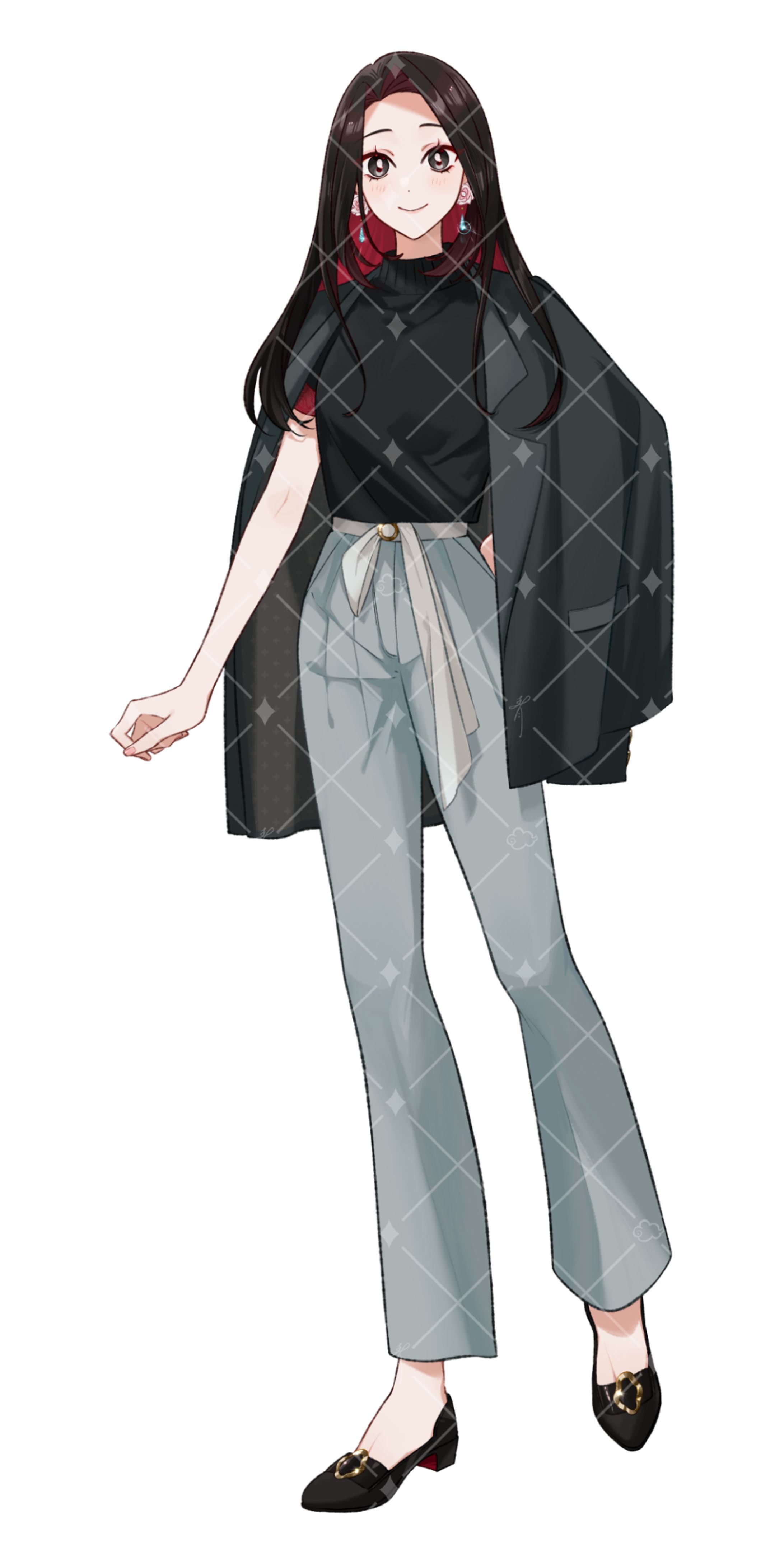 【仕事絵】全身立ち絵（＋衣装差分）-1