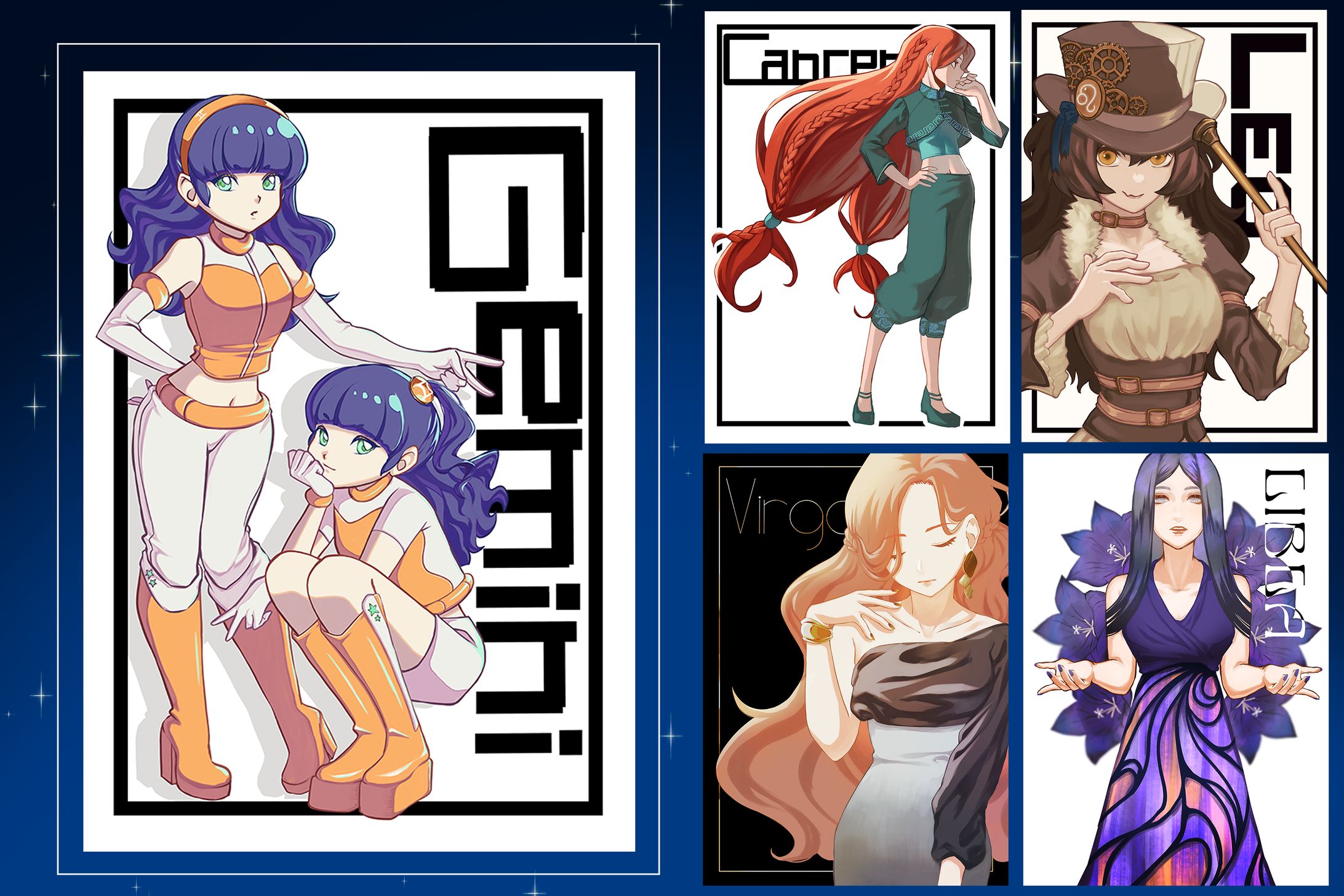 星座 擬人化イラスト-1