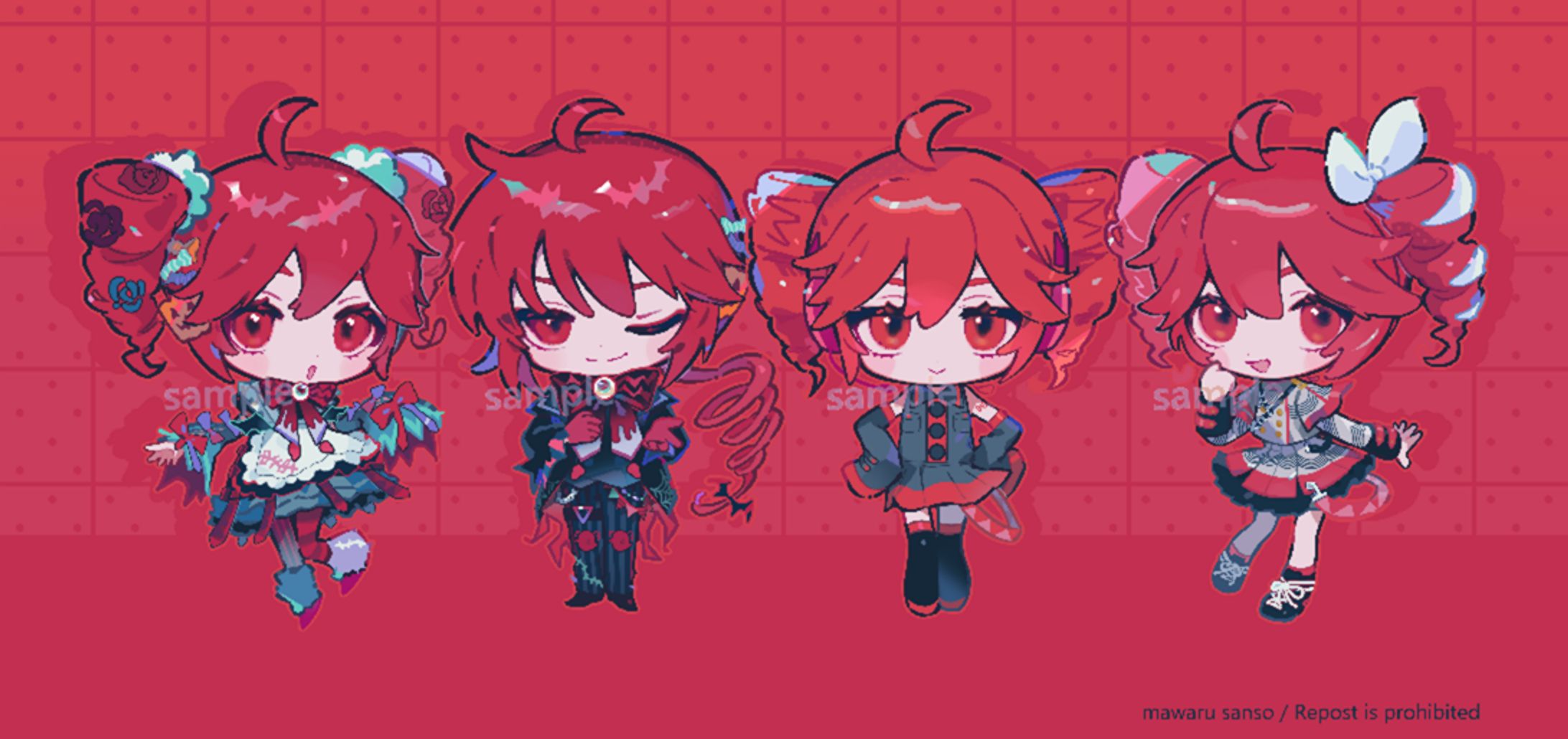重音テト POP UP SHOP in AKIBA FAN CUBE』ちびキャライラスト│衣装