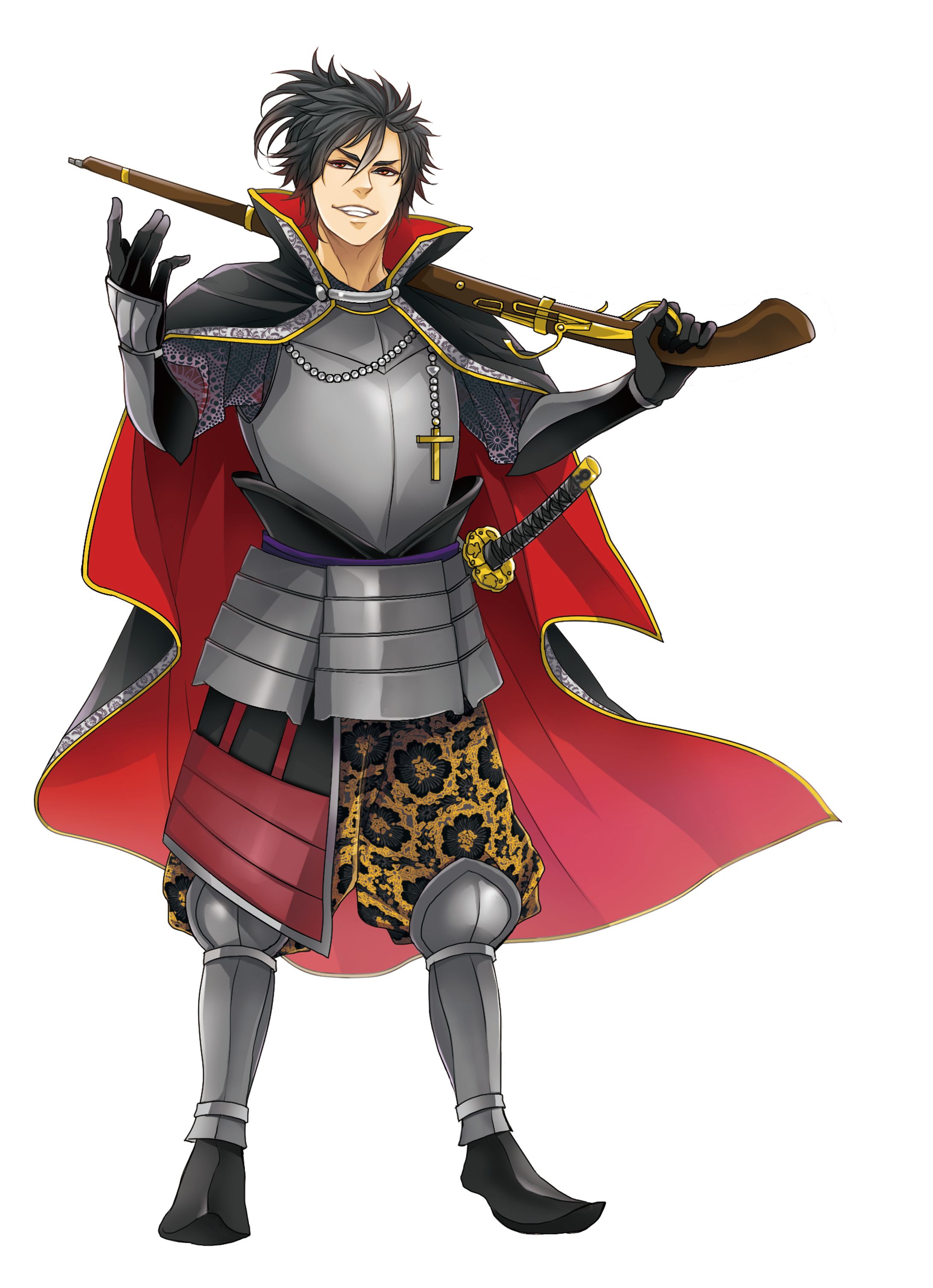 戦国武将（コミックイラスト風）4枚-1
