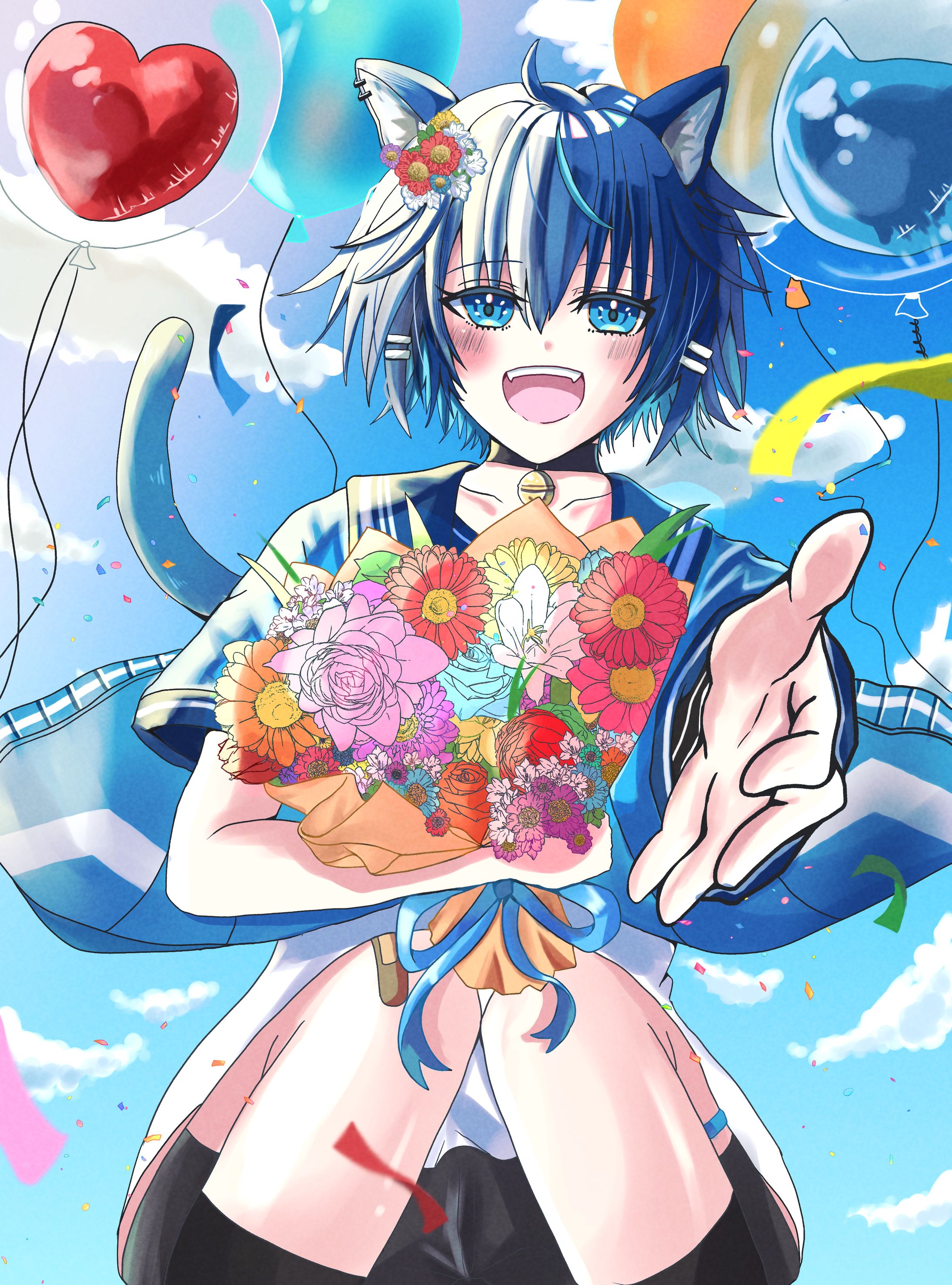 猫尾しゆうさん活動２周年ファンアート-1