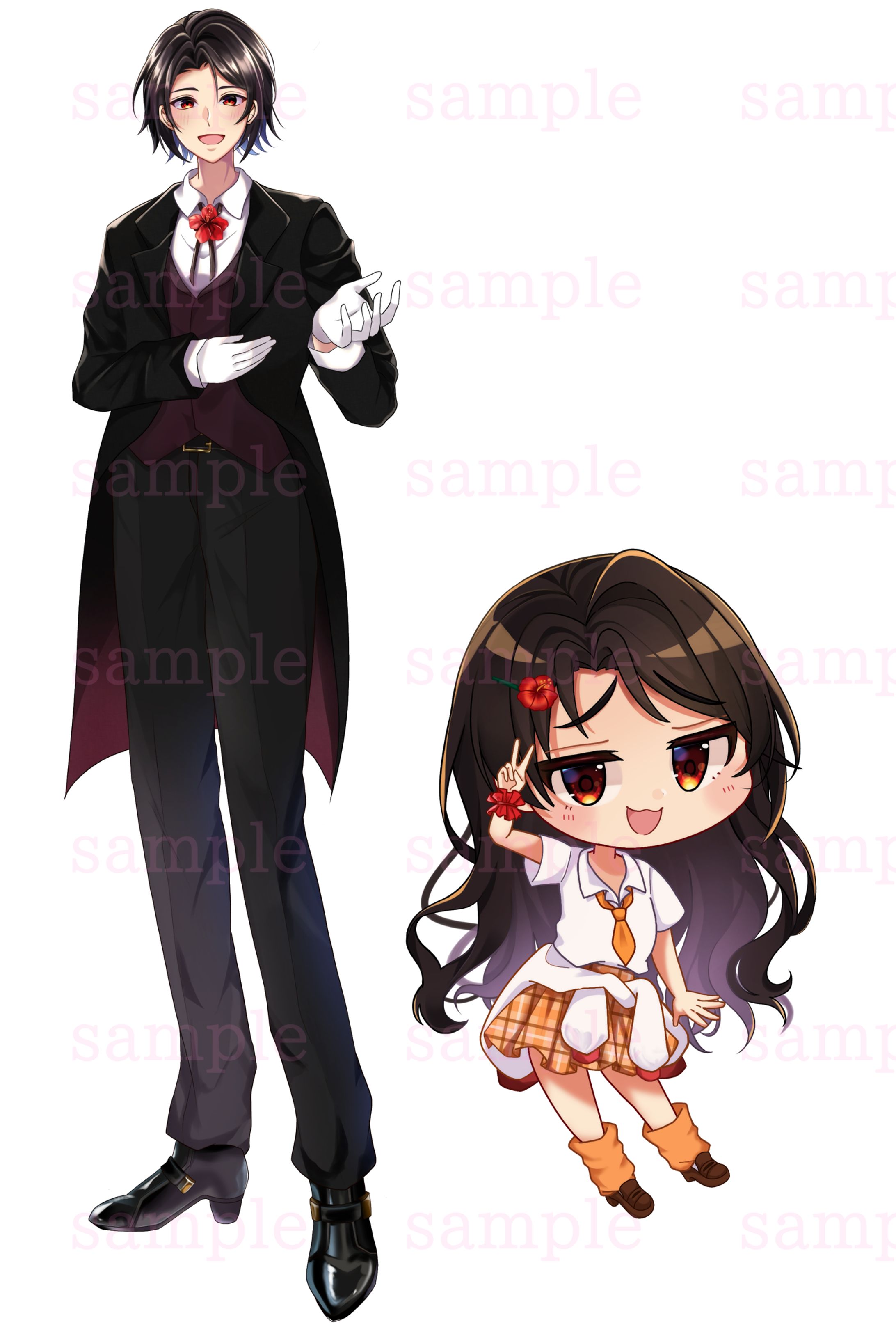 【担当Vライバー】森羅悠夜様　立ち絵、別衣装、一枚絵、SD（女体化）-1