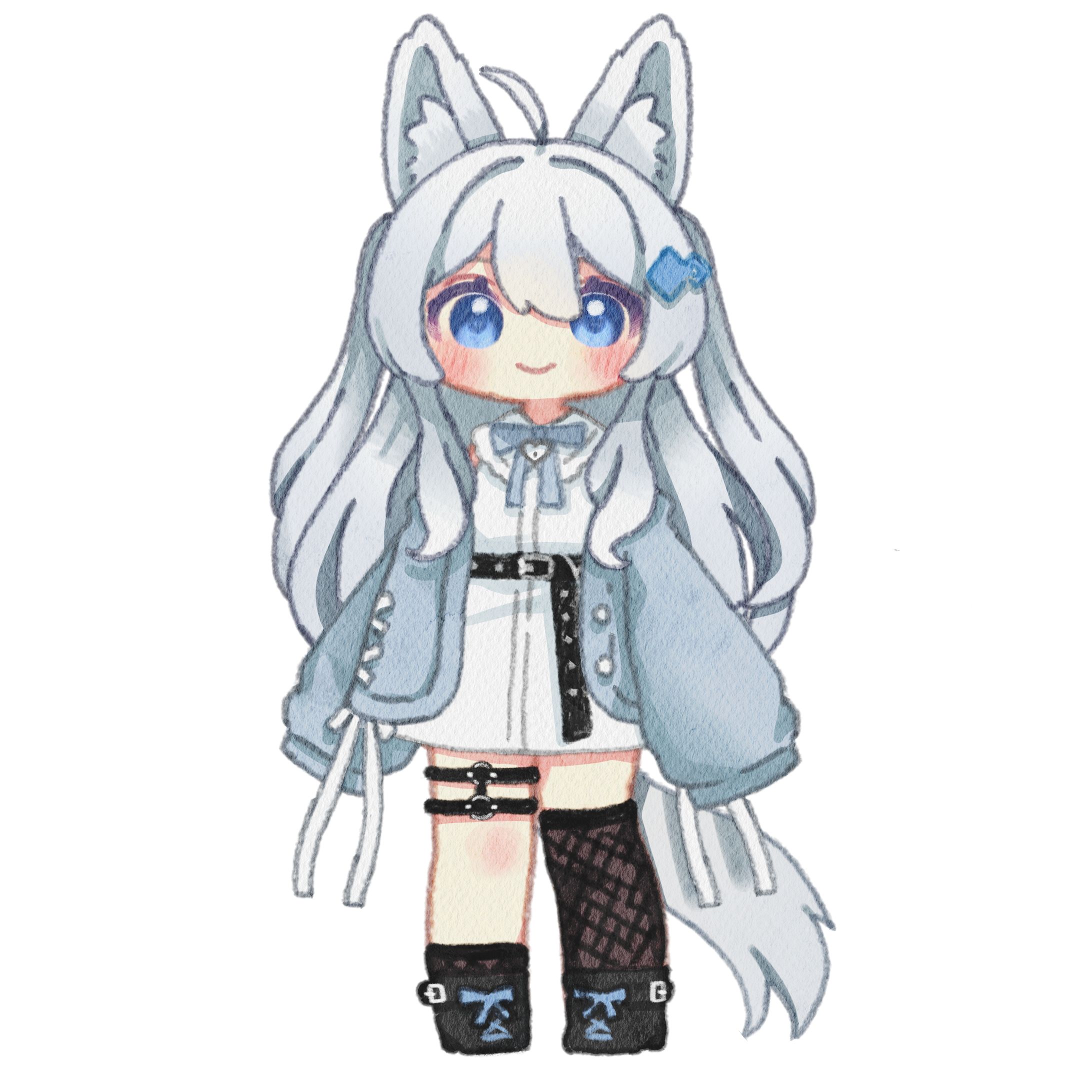 VRchat用　ぷにぷにアバター使用　ライム立ち絵-1