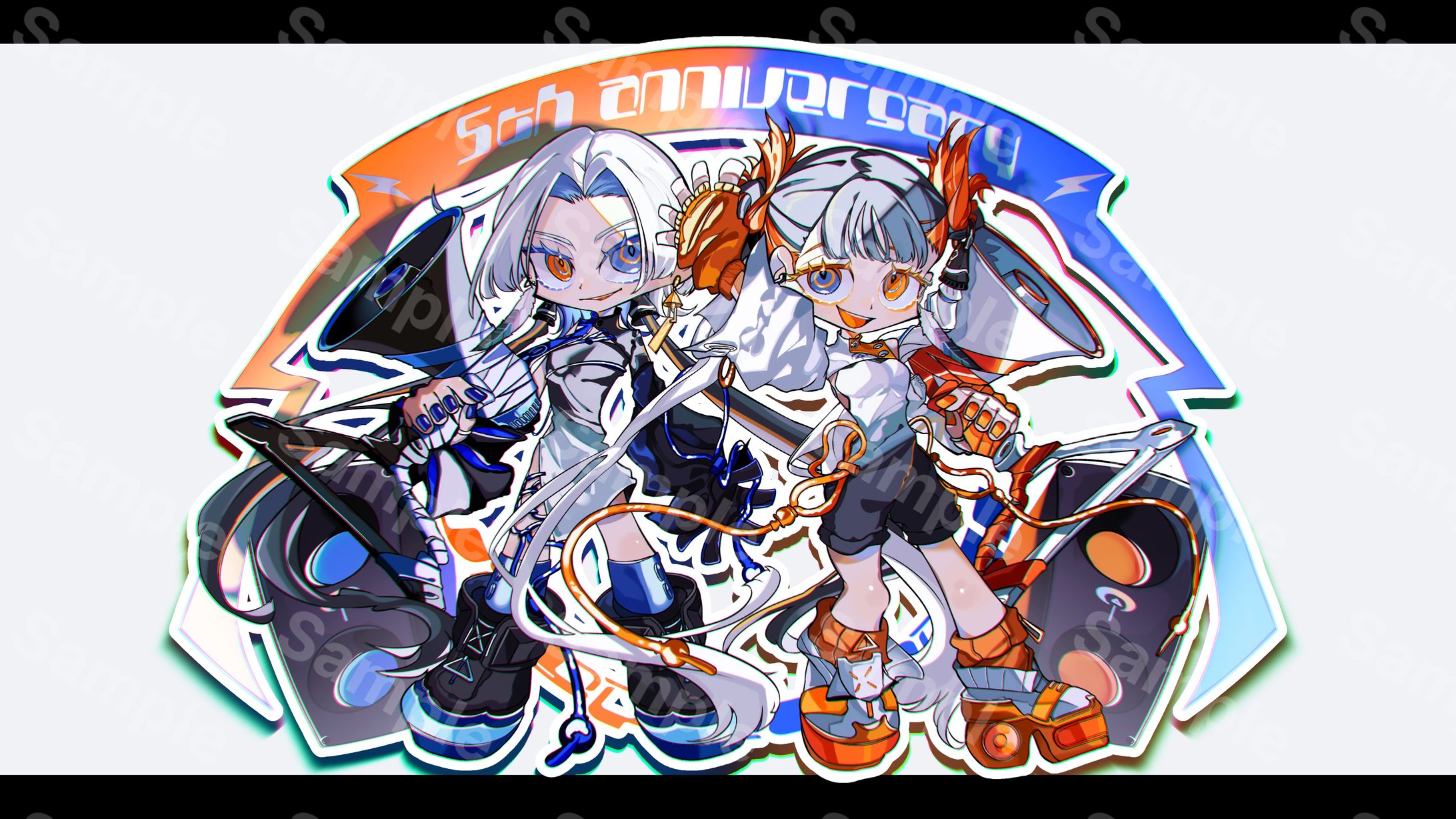 【WORK】VESPERBELL活動5周年記念お祝いTシャツデフォルメイラスト-1