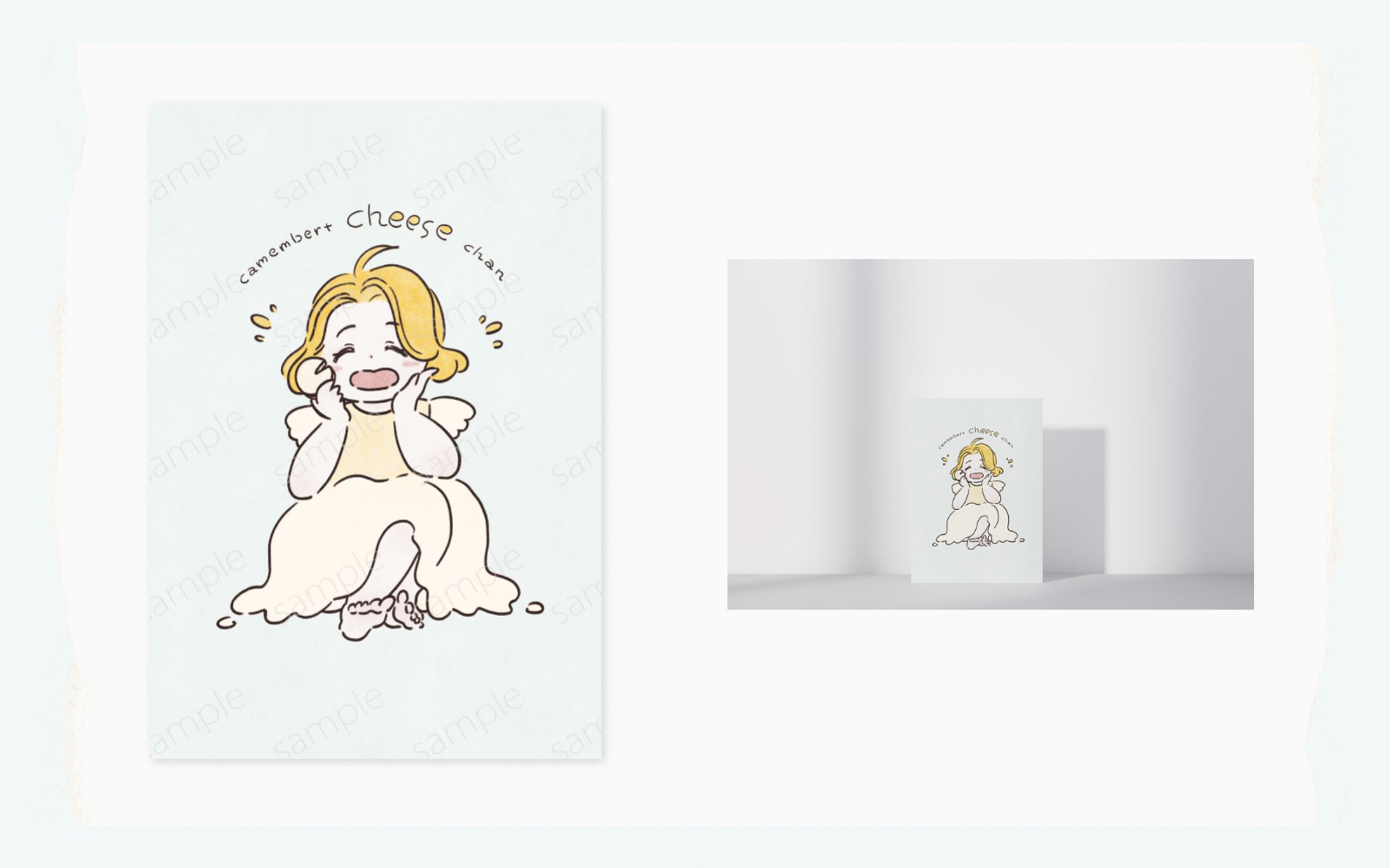 【ポストカード】「かまんべーるちーずちゃん」キャラデザ展出展作品-1