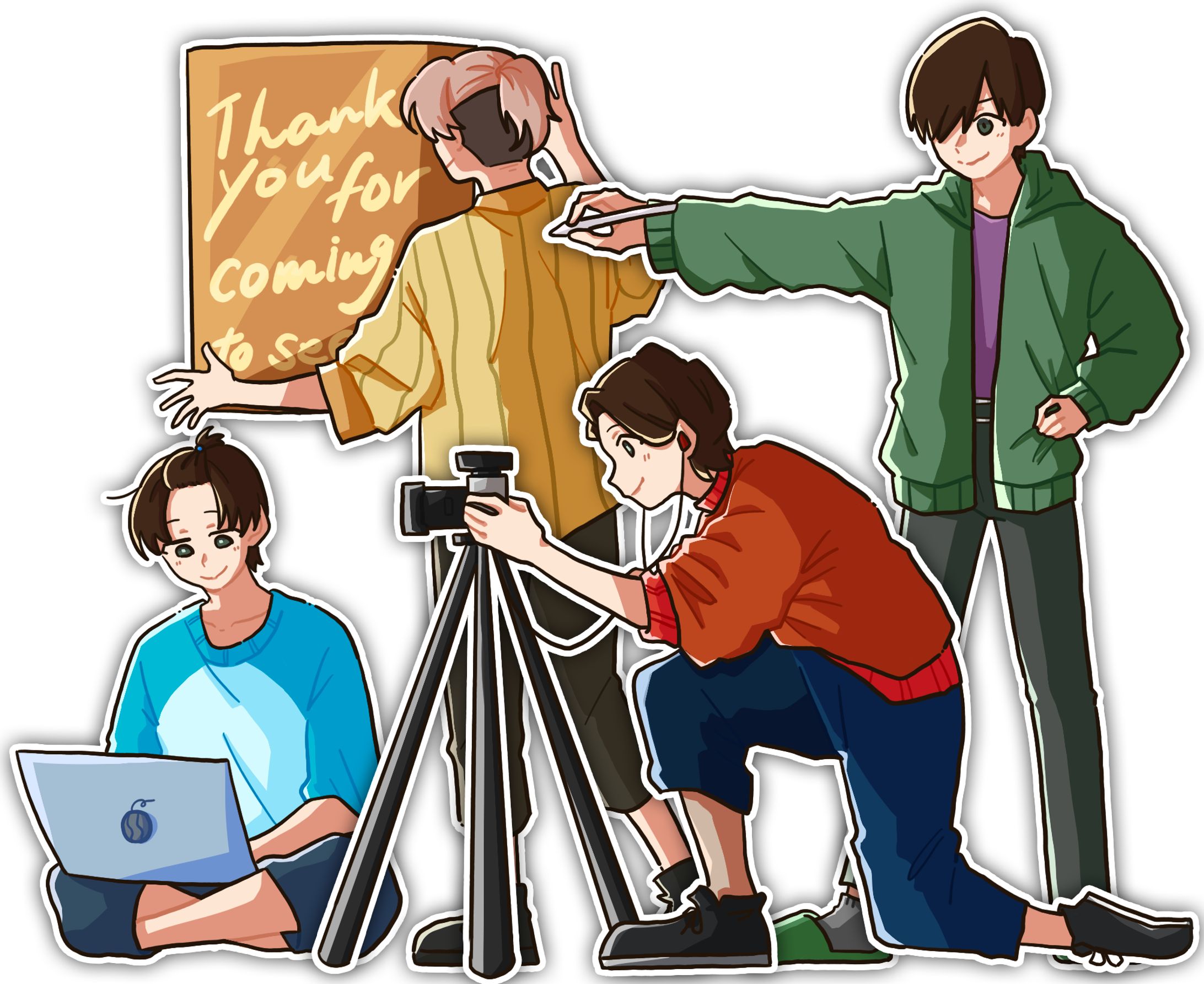 【イラスト】活動カテゴリー分け自画像-1