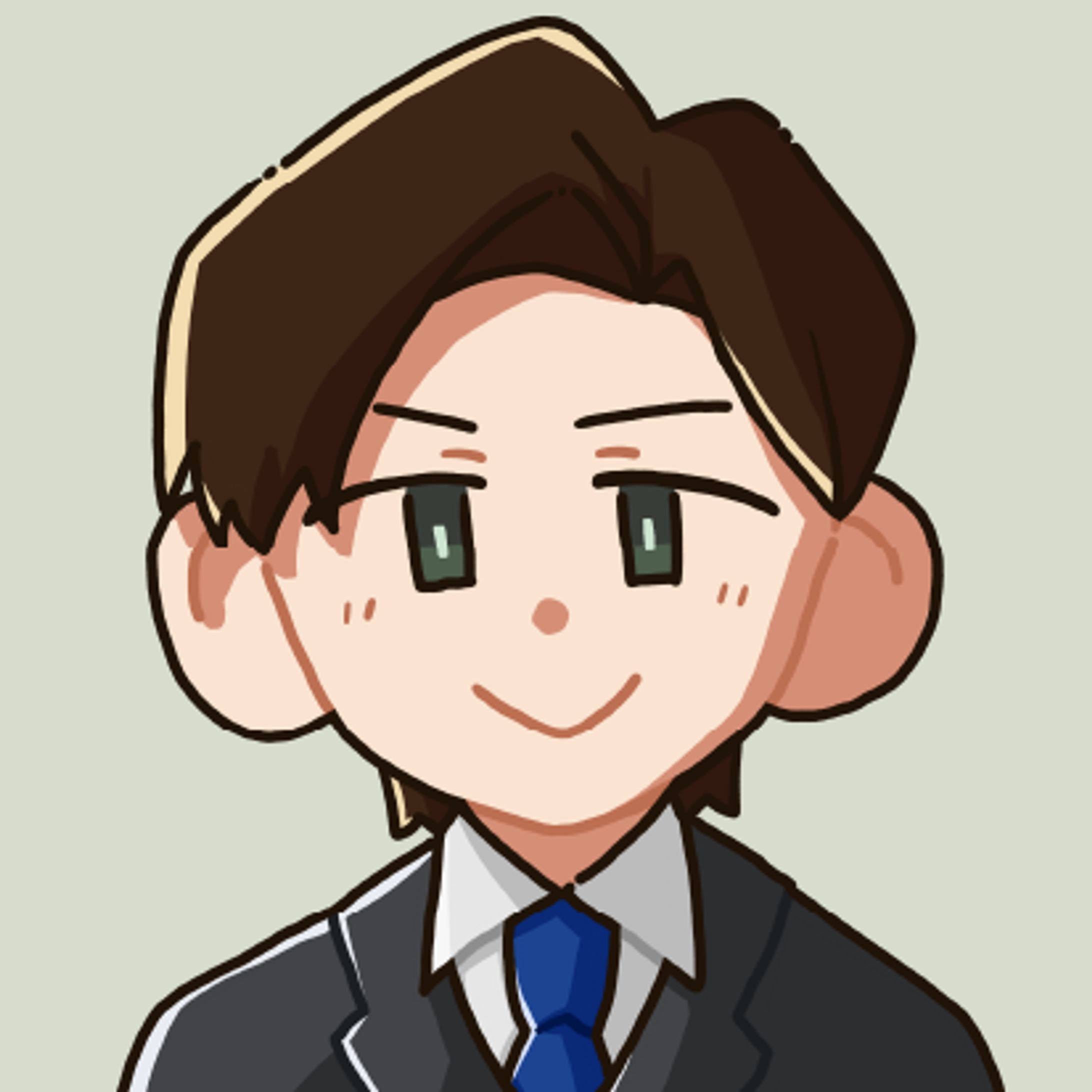 【イラスト】デフォルメ自画像-1
