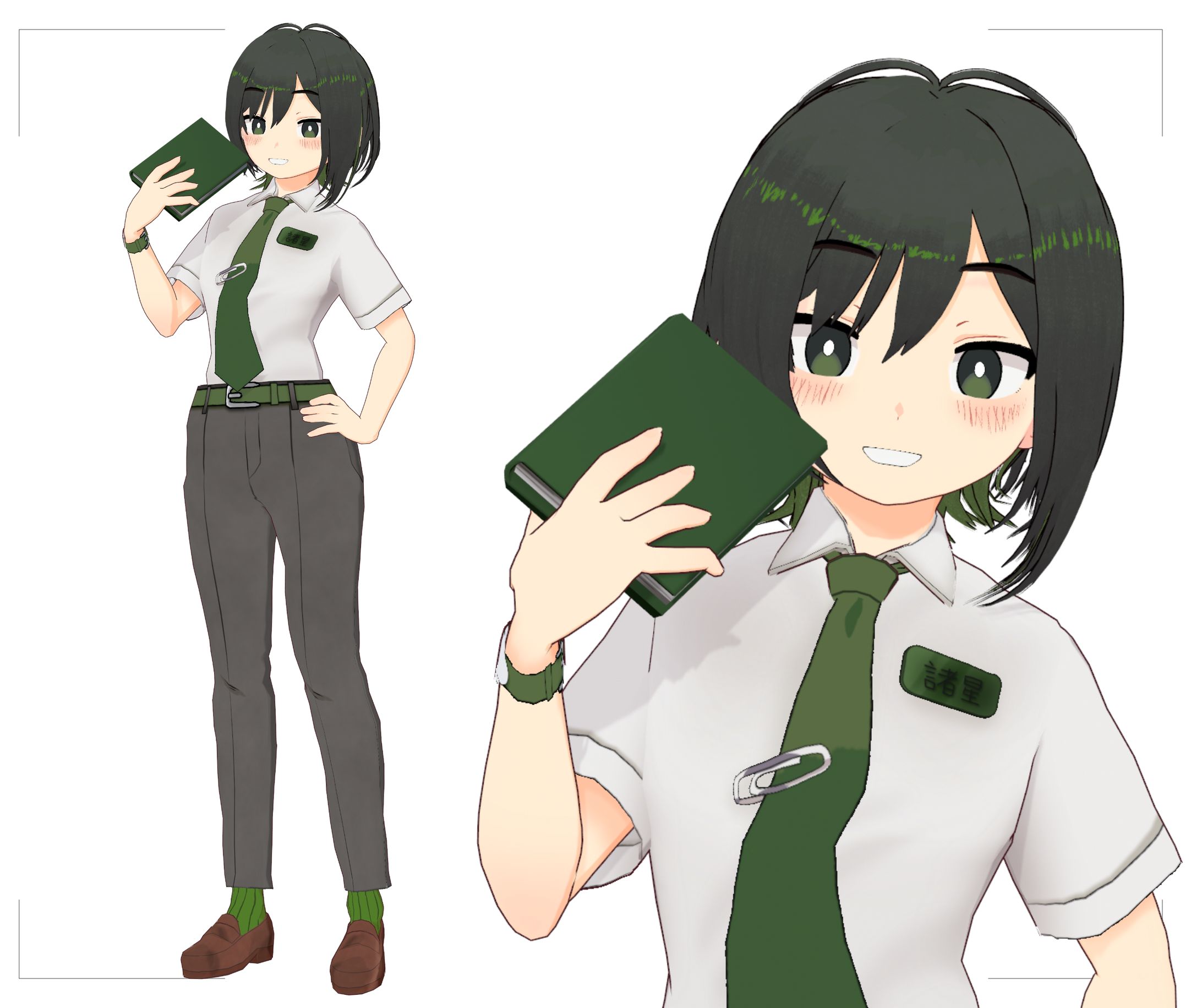 書店員Vtuber諸星めぐるさん3Dモデル-1