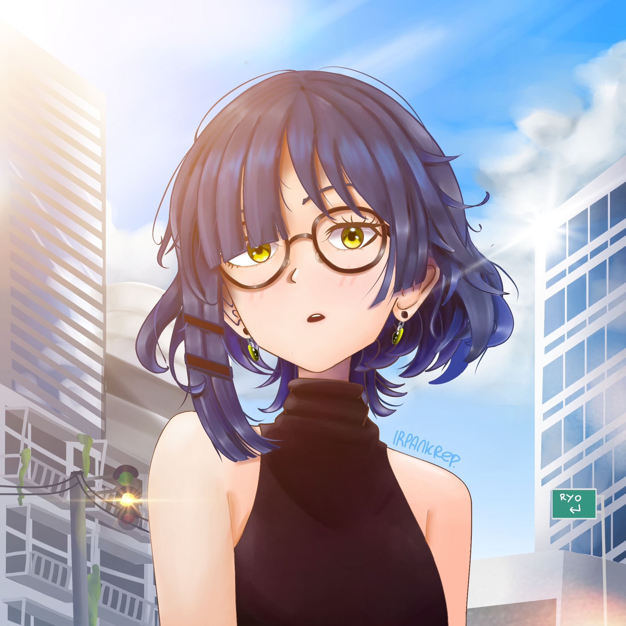 Bust up Character with detailed background-1