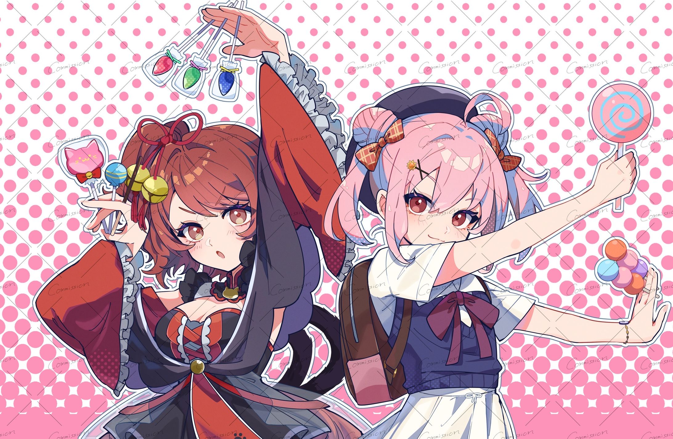 彩莉ざくろ様×茶々音ツカサ様 歌ってみた動画イラスト-1