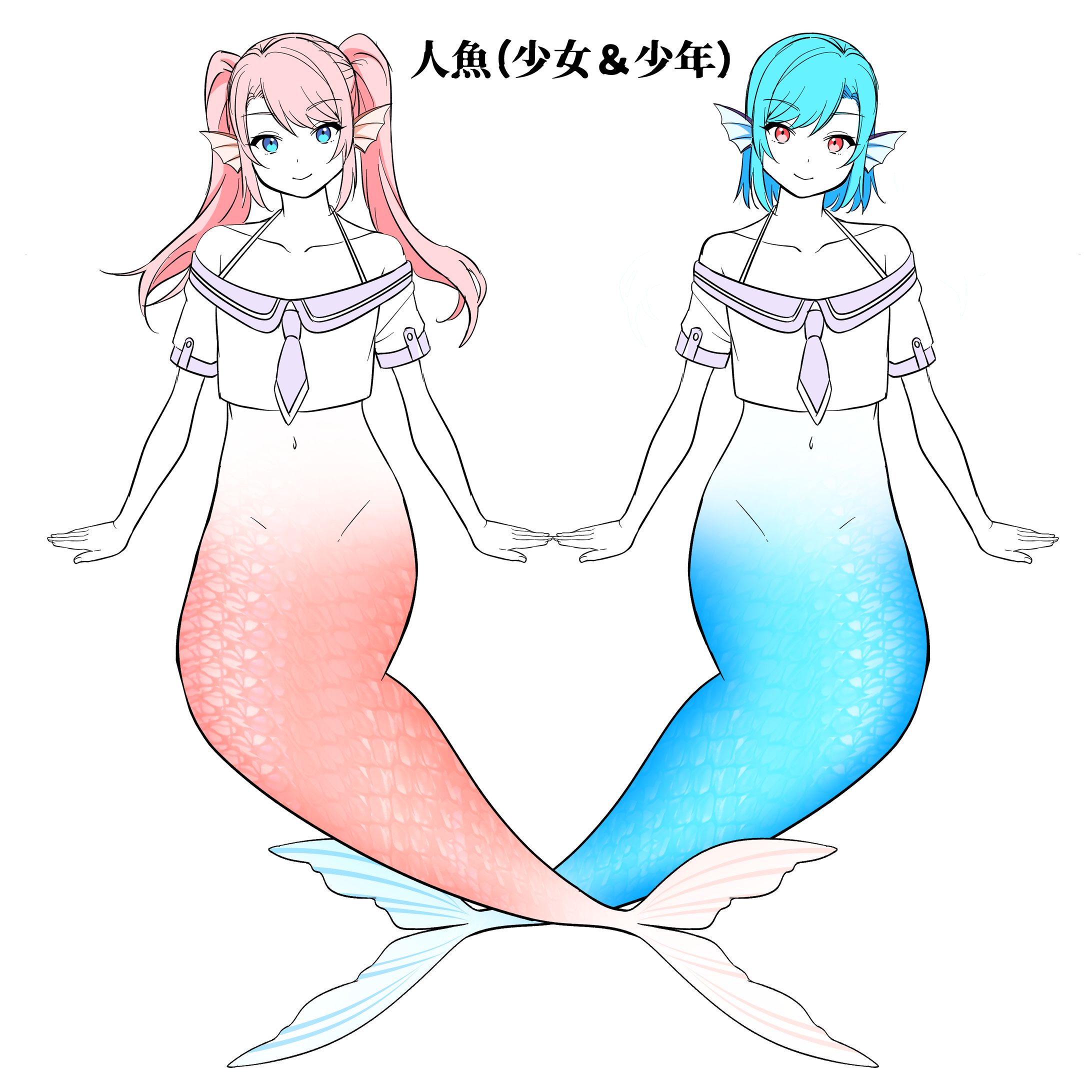 【キャラデザ】立ち絵ラフ-1