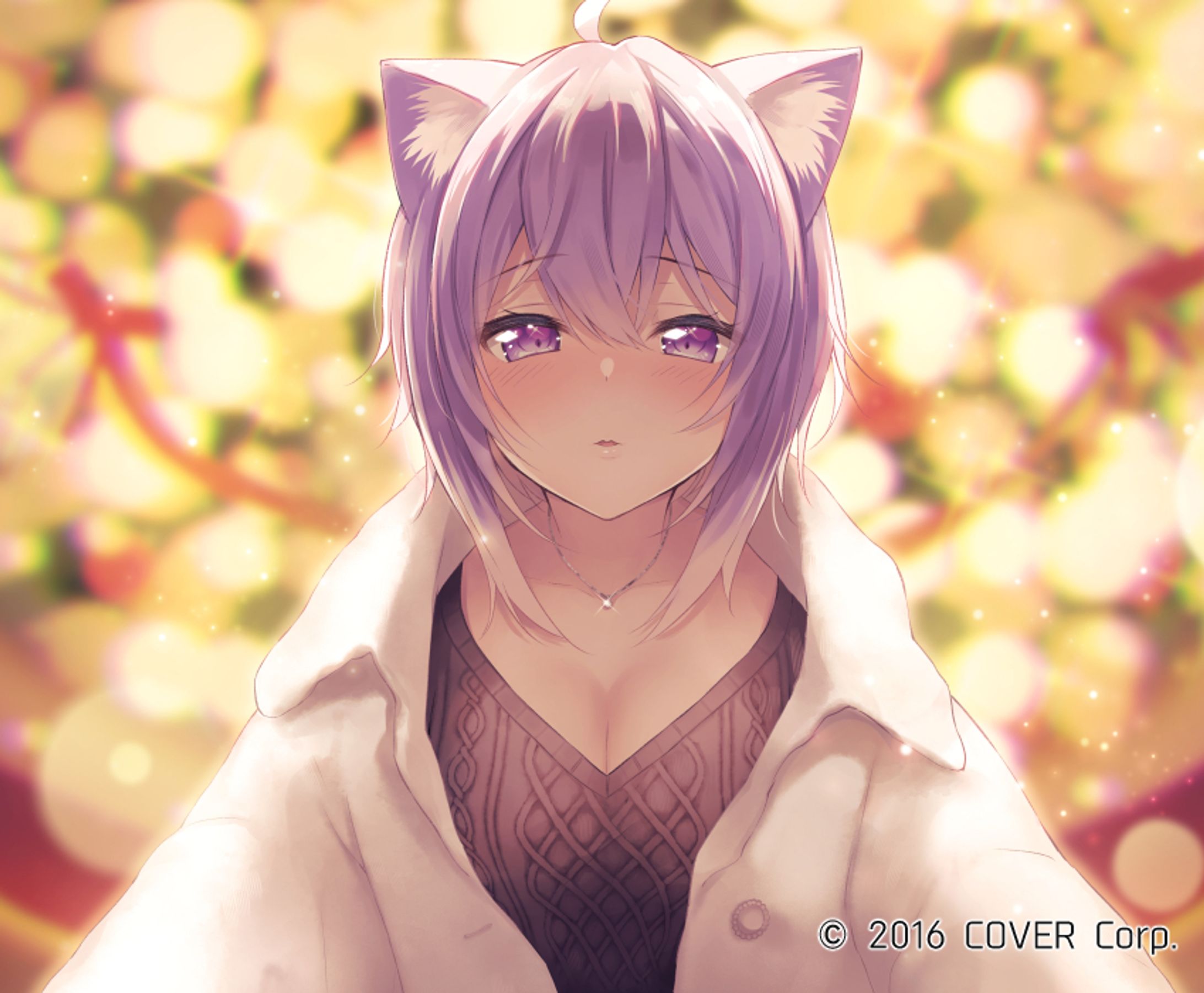【works】ホロライブ猫又おかゆ様 クリスマスASMRイラスト-1