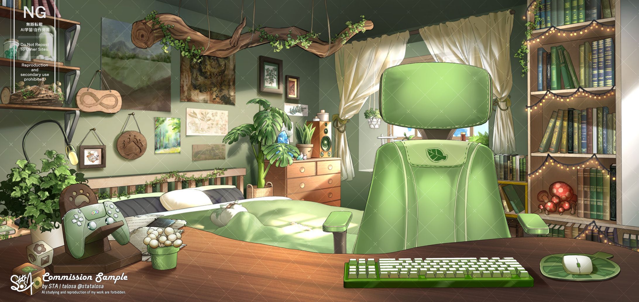 背景BG｜BoredArt - Streaming Room-1