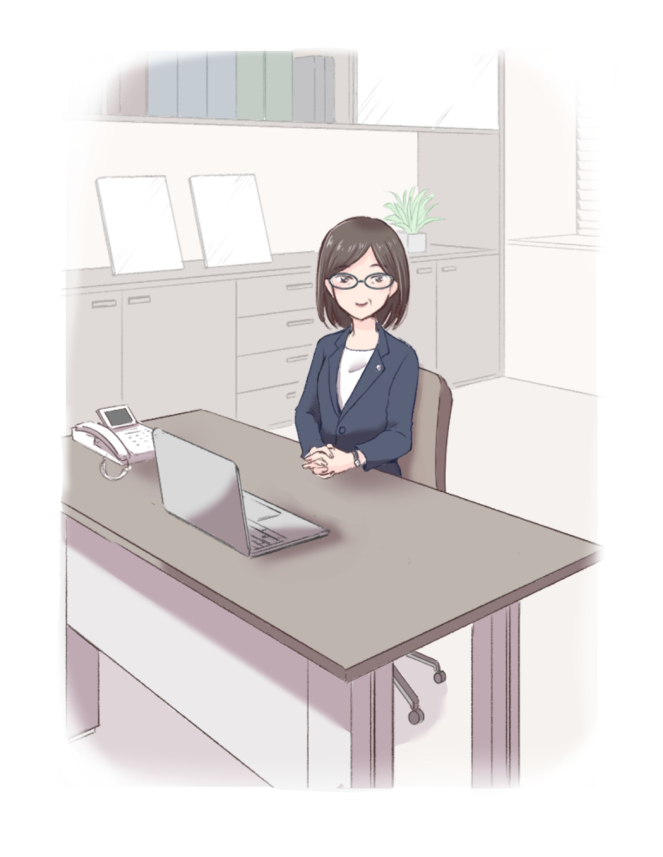 人物イラスト（背景あり）-1