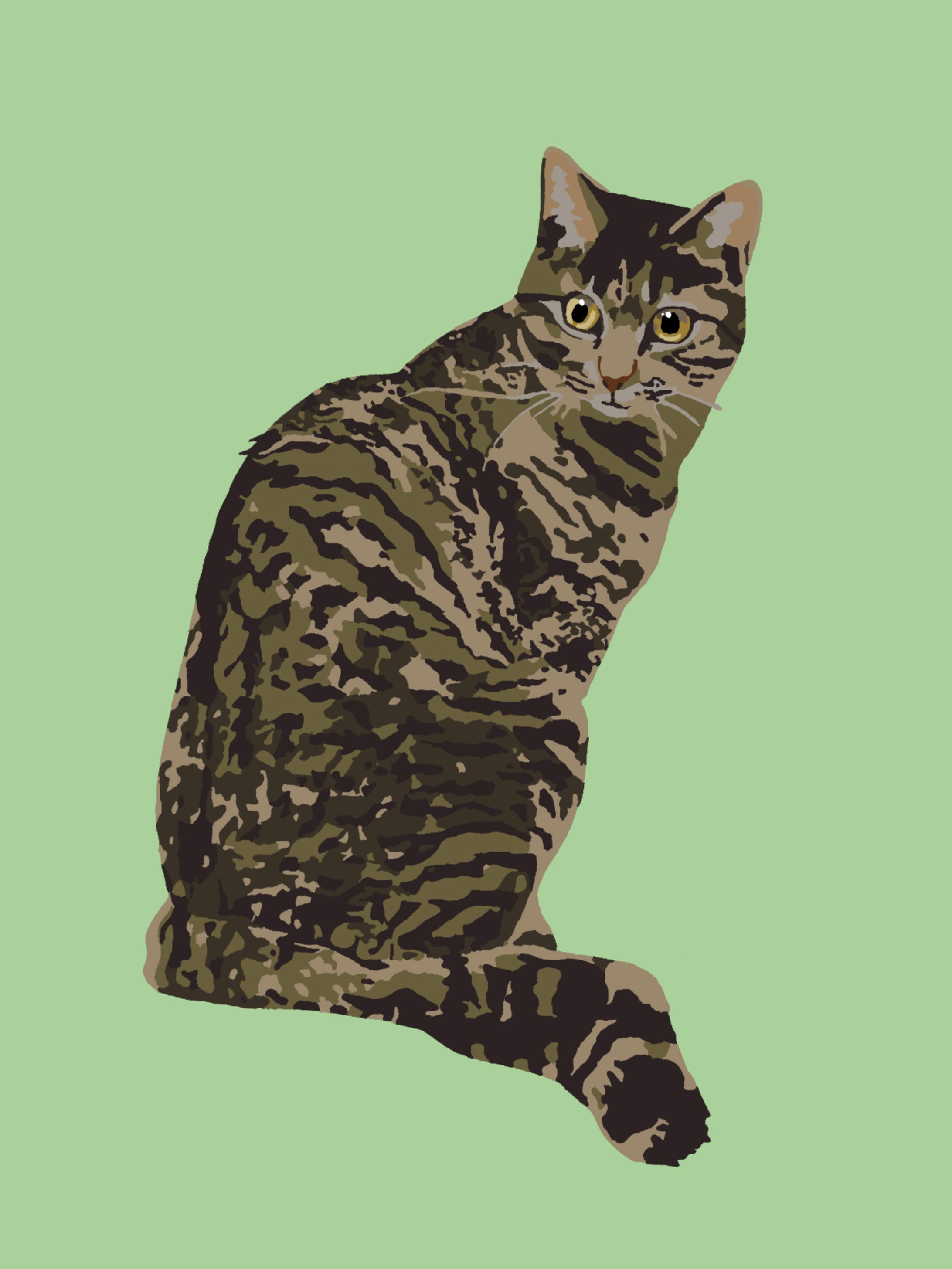猫の絵②アート-1