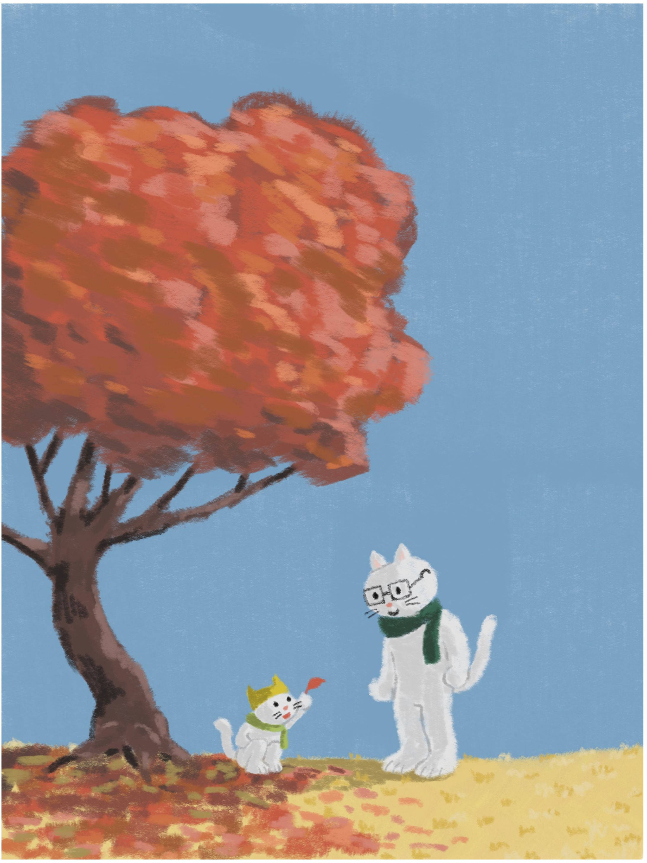 猫イラスト①絵本風-1