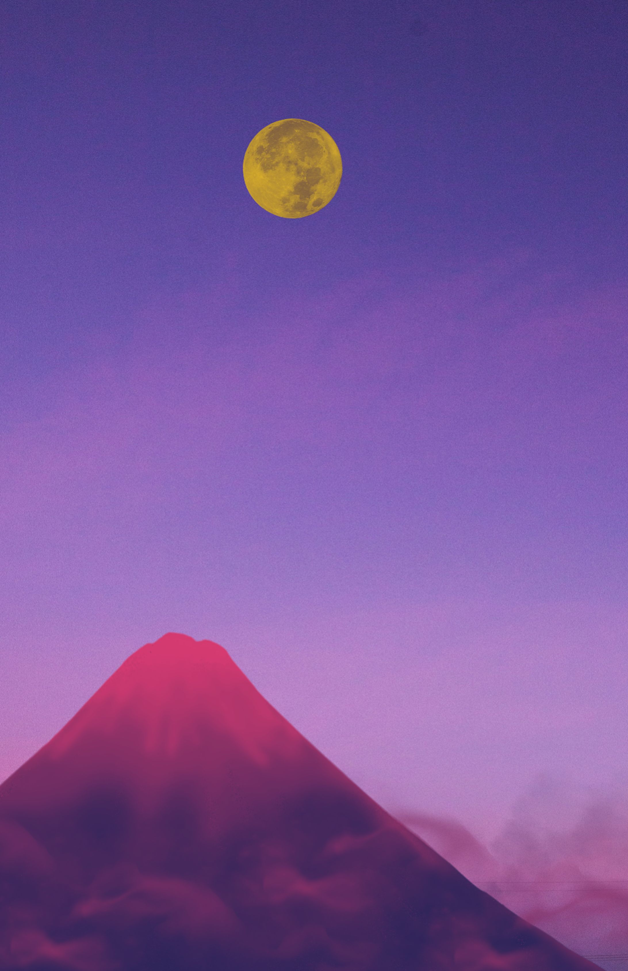 夜明け前の富士-1