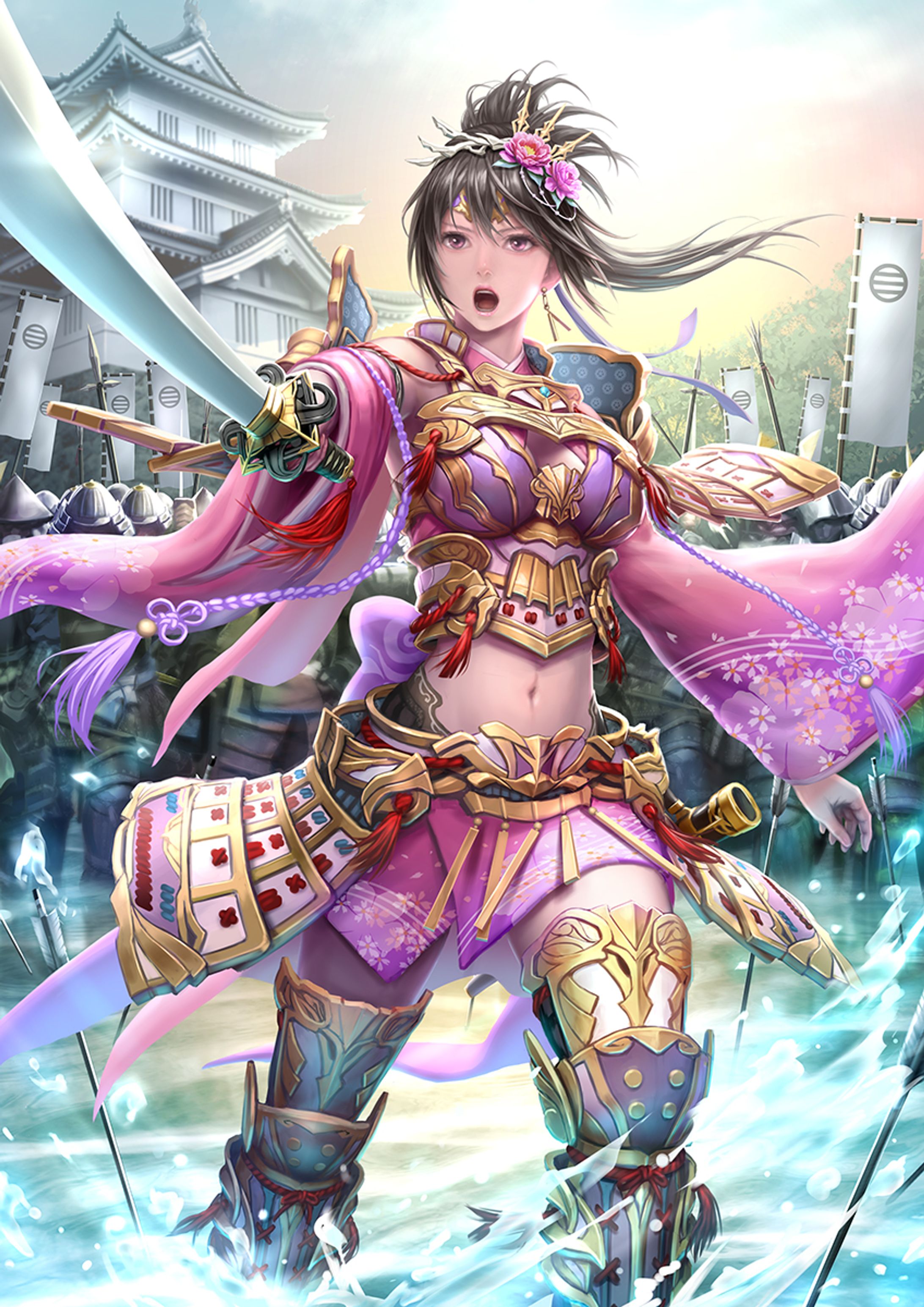 甲斐姫／戦国大戦TCG第二回イラコン応募作品-1