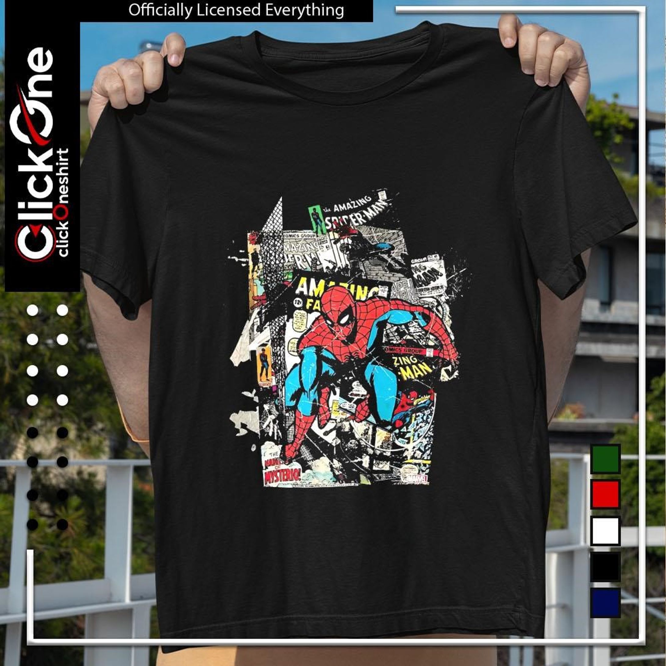 Spider-Man Comic Style – Vintage Superhero Shirt-1
