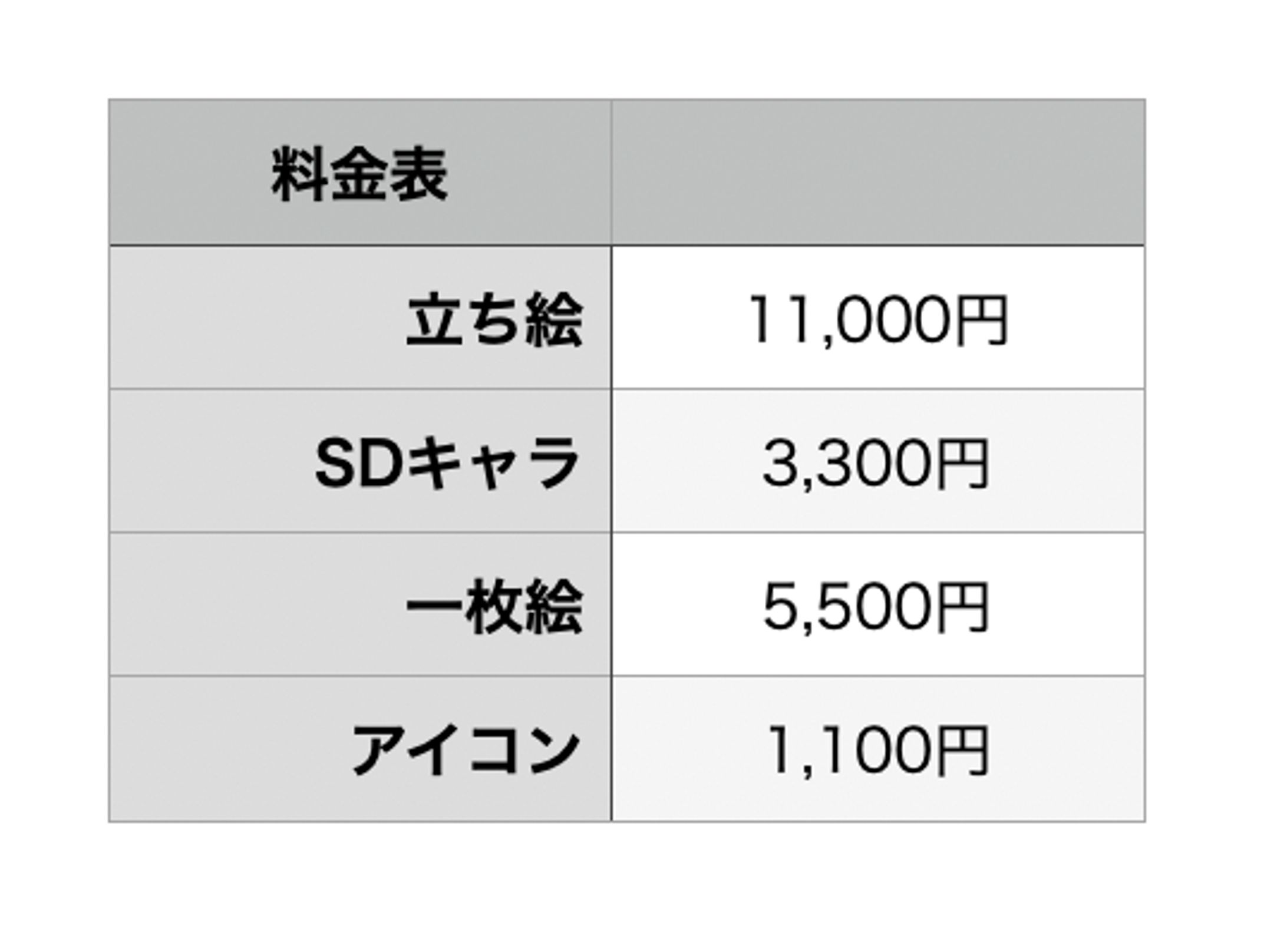 料金表-1