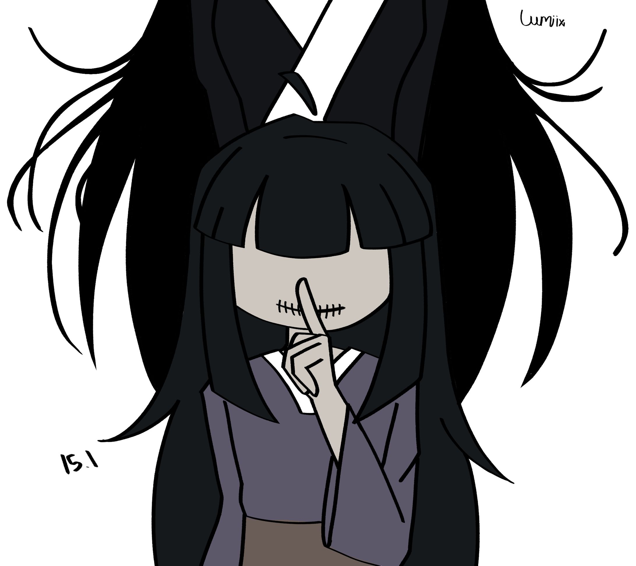 Fanart from characters in the horror game the mimic-1
