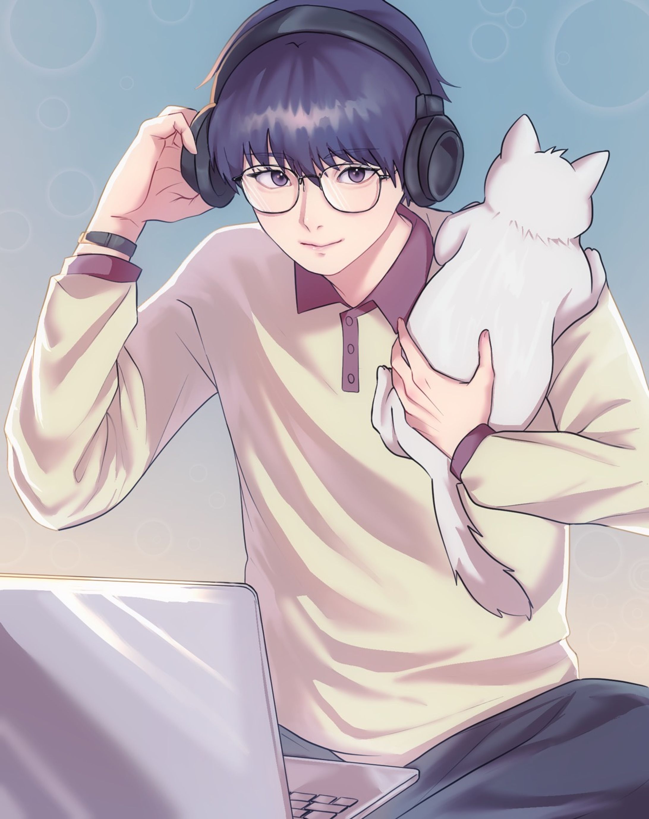 猫とパソコンとメガネ-1