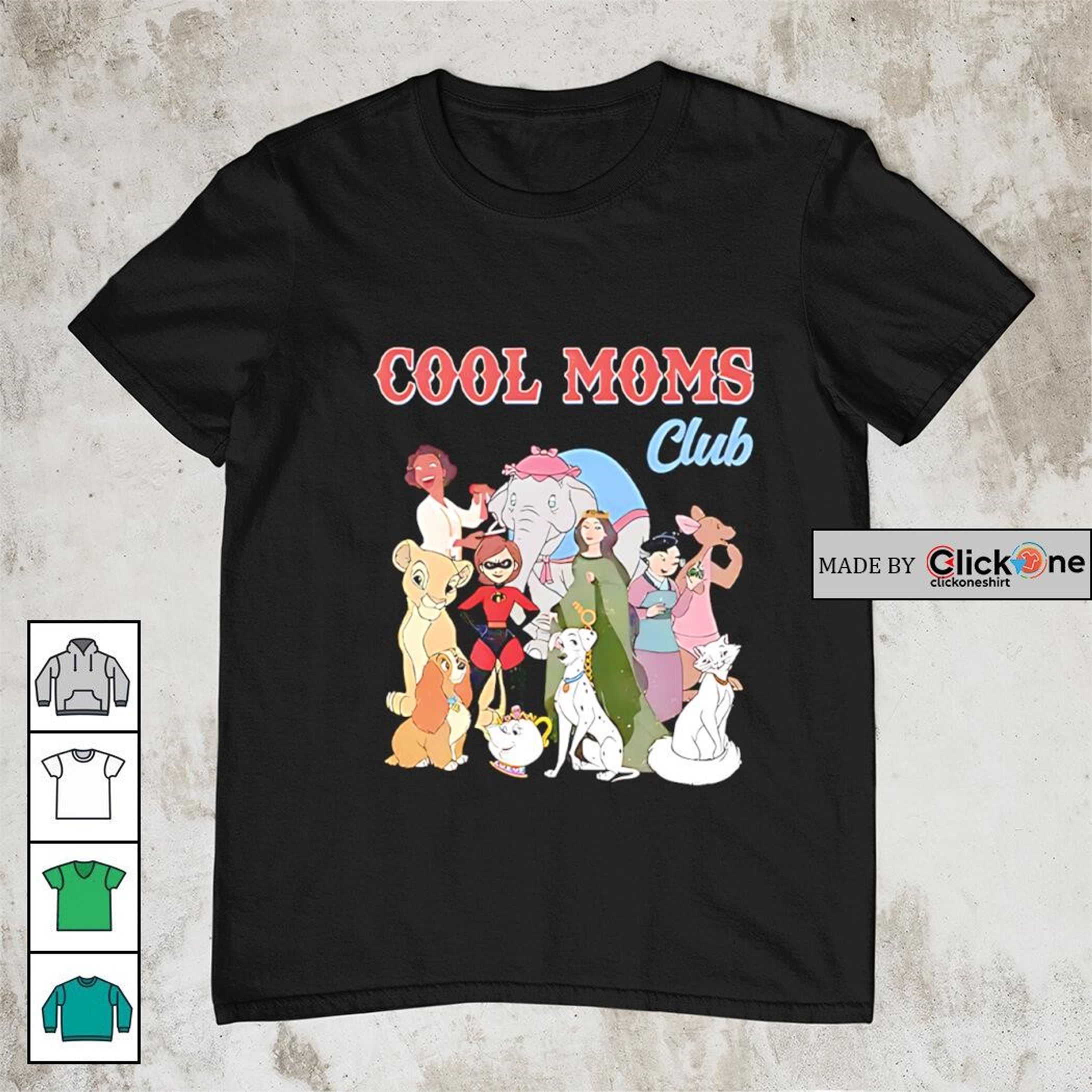 Cool Mom Club – Cartoon Lifestyle Tribute Tee-1