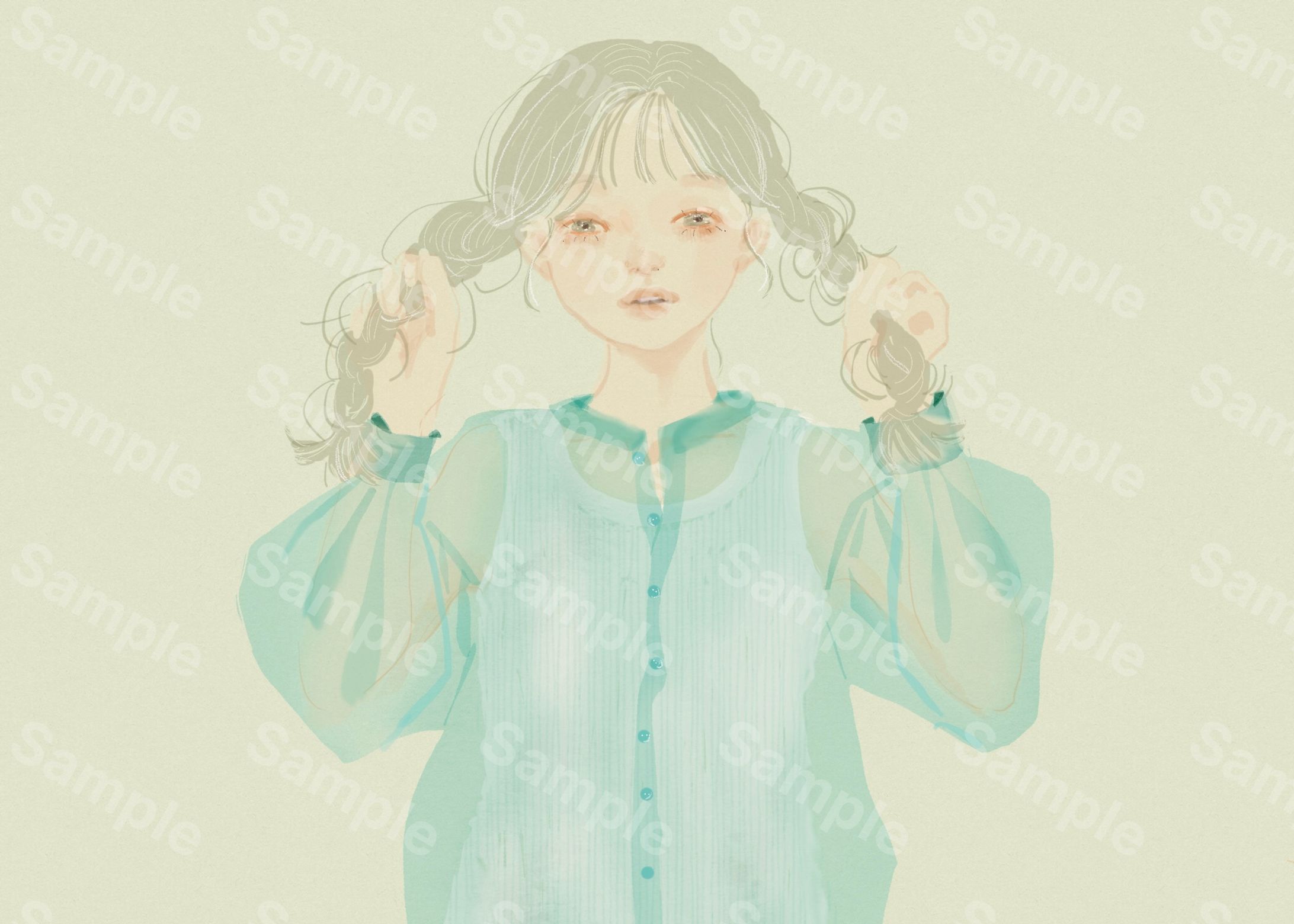 おさげちゃん(シースルーブラウス)-1