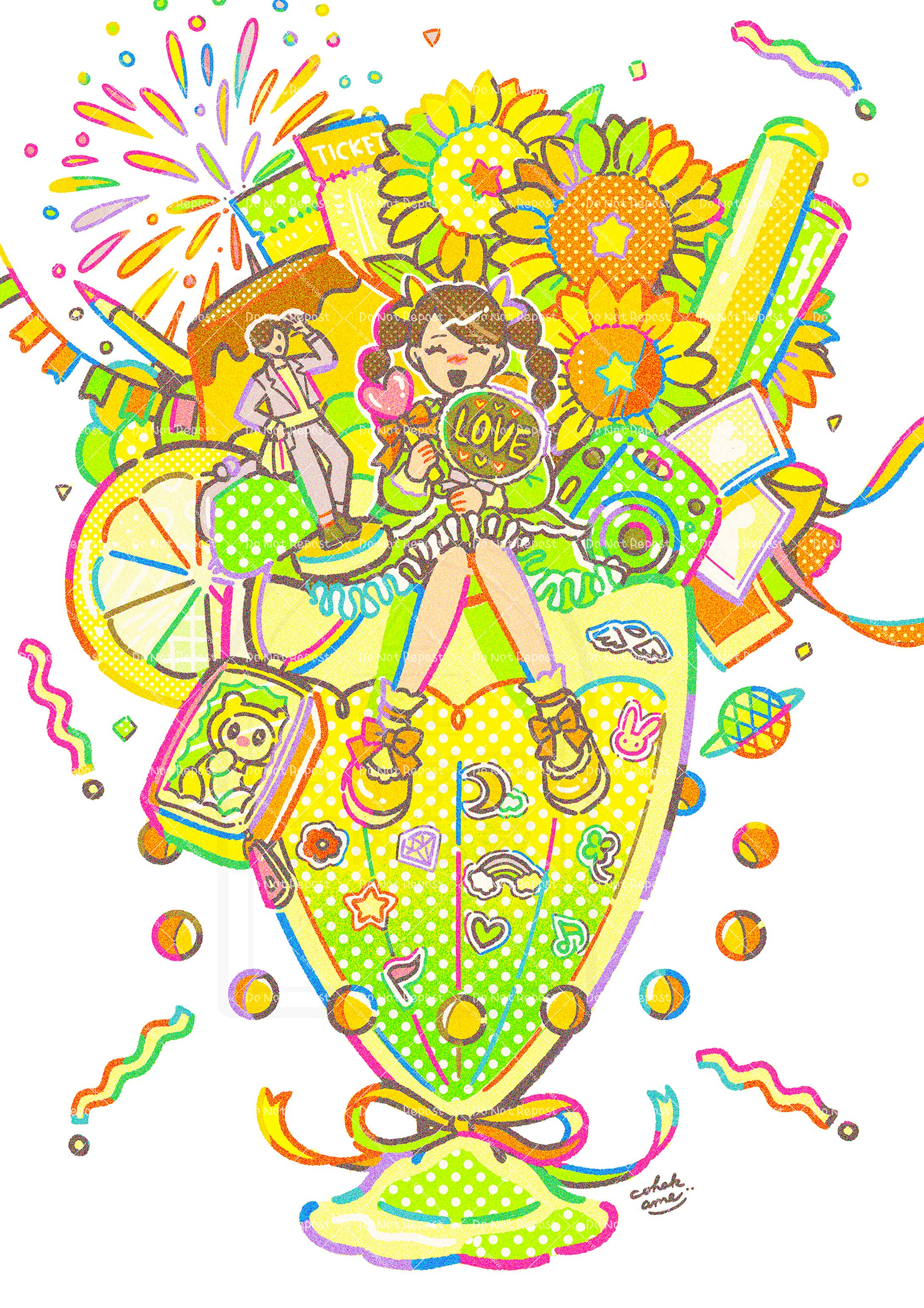 【Yamanote Line Museum POP 2026 】推し活イエローパフェ-1