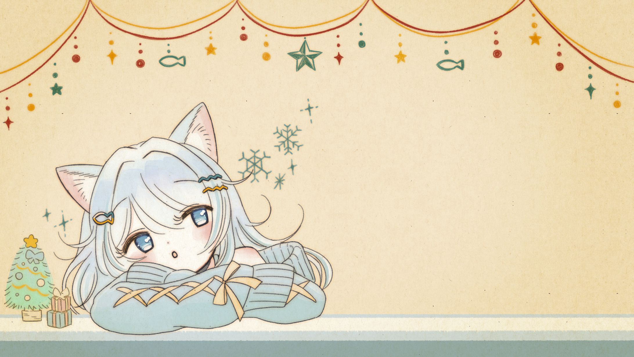 Vtuber猫野しゆ様　サムネ用イラスト制作-1
