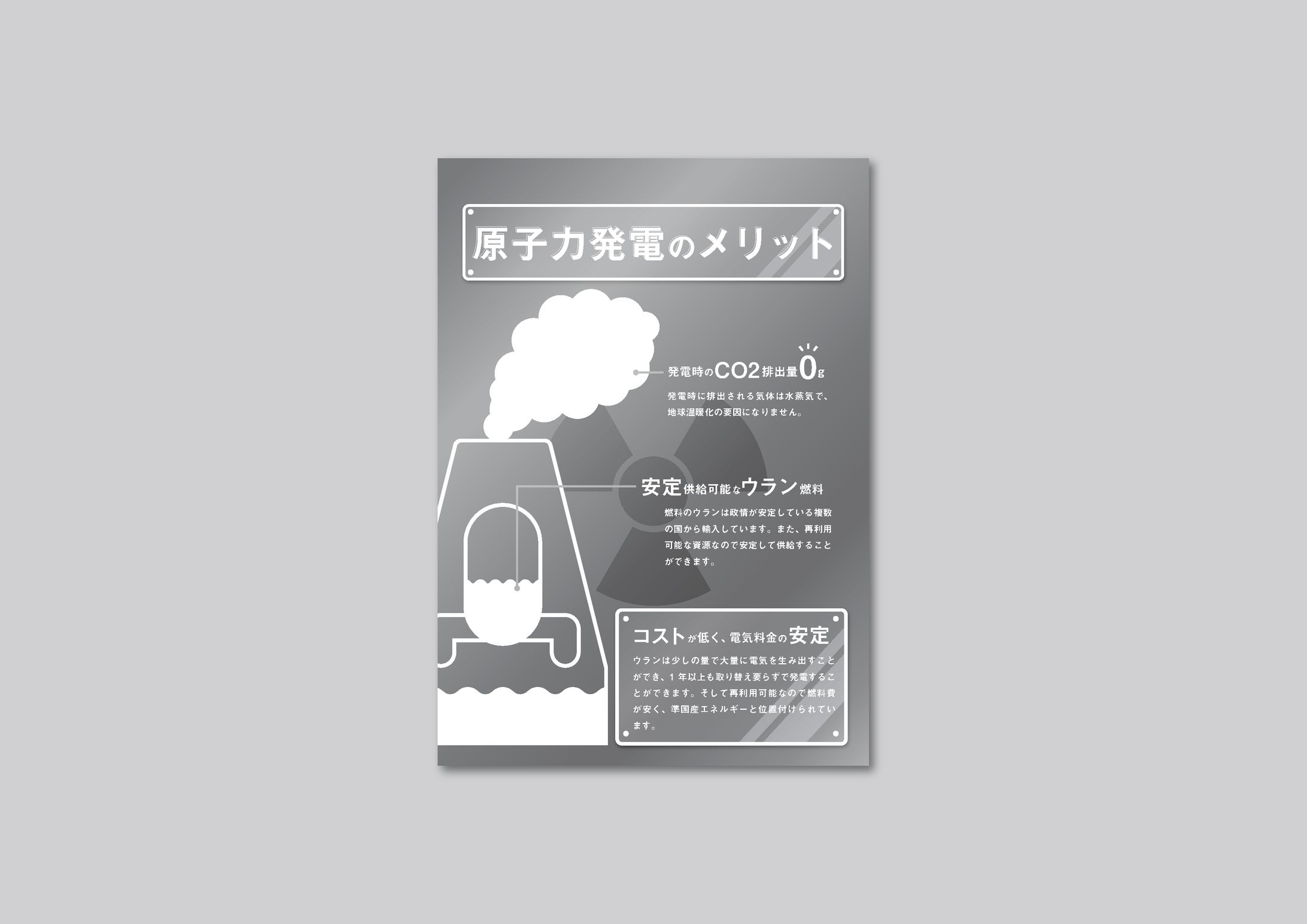 課題：原子力発電のメリットを伝えるインフォグラフィックス-1