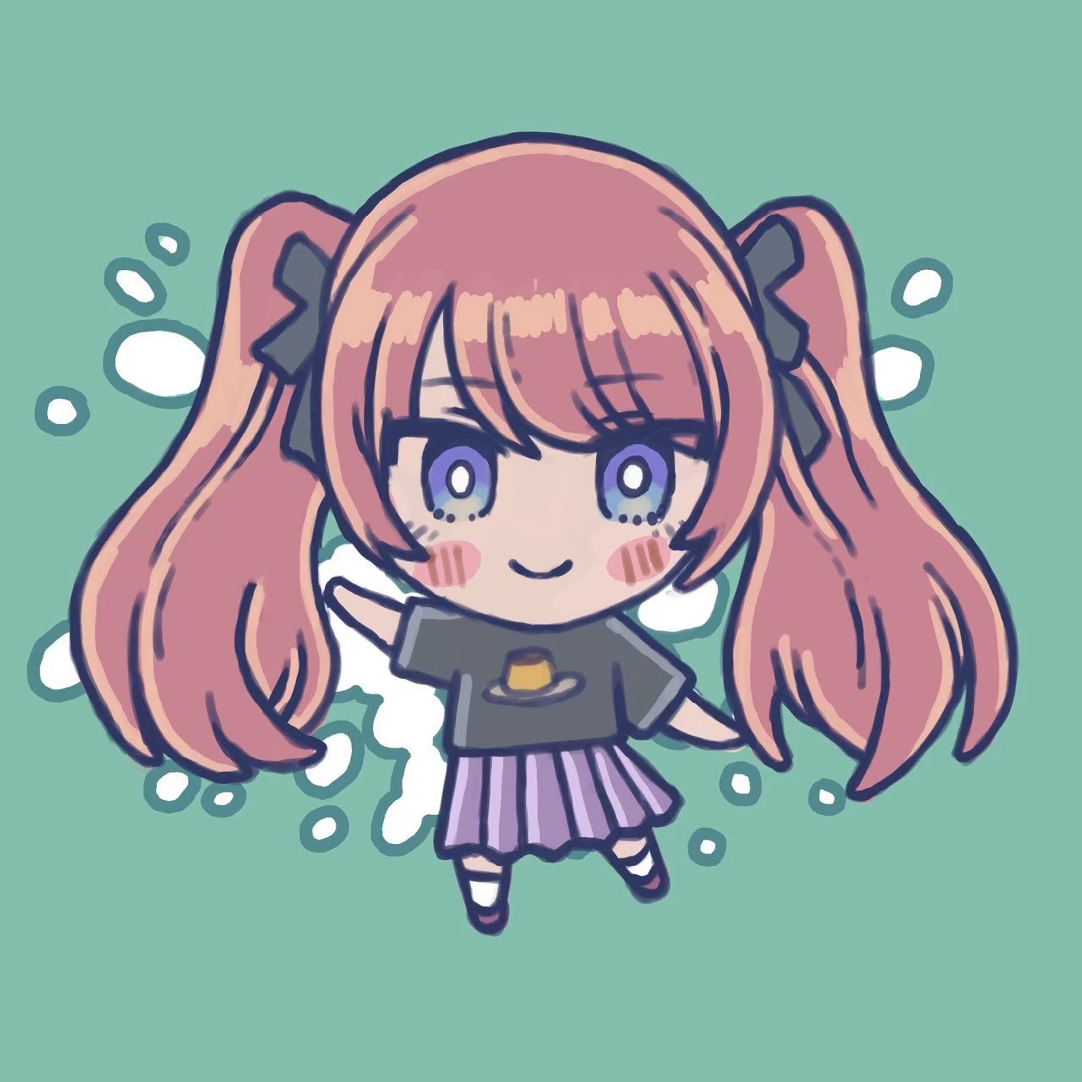 ミニキャライラスト／ぷりん 様-1