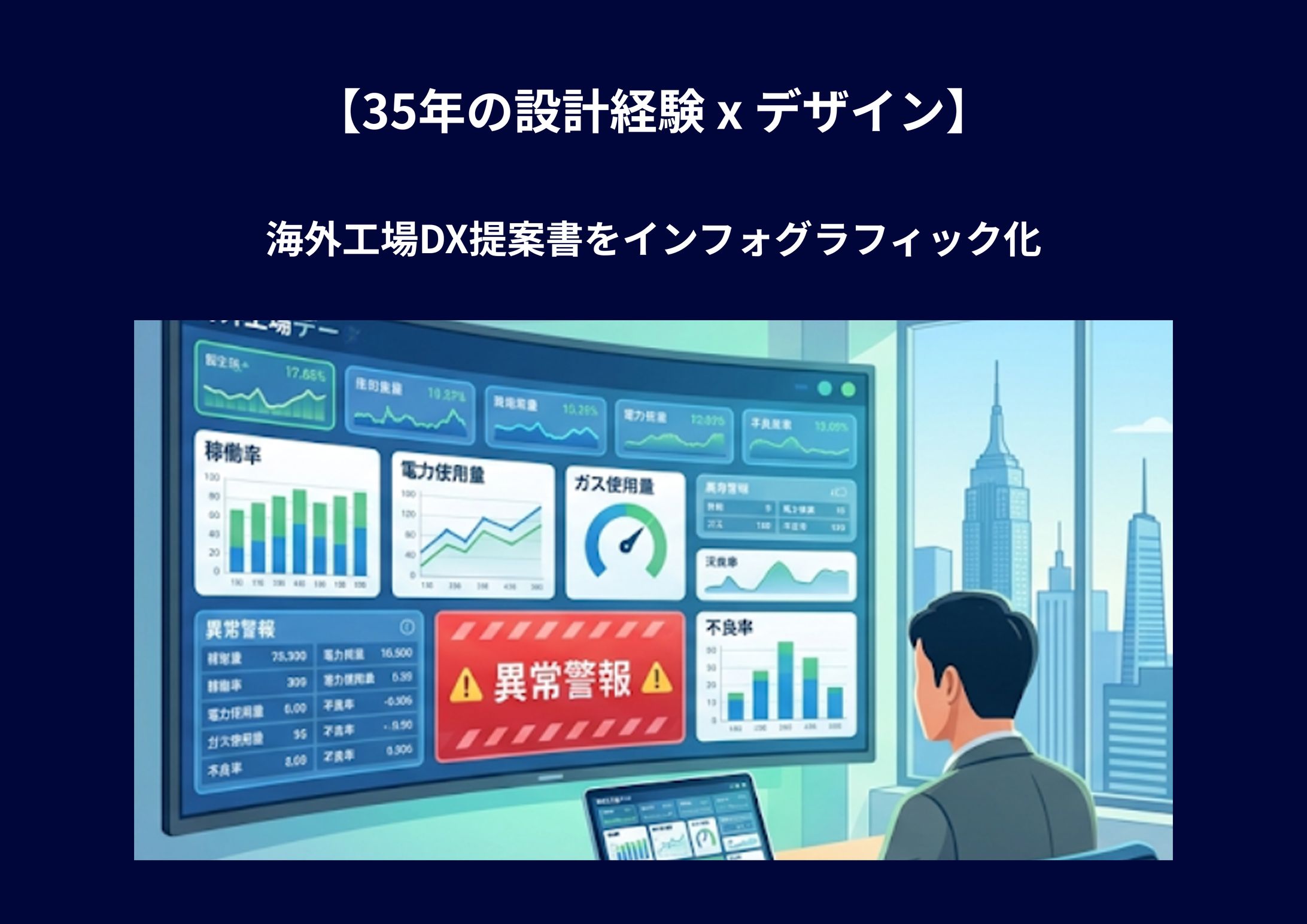【35年の設計経験デザイン】海外工場DX提案書：インフォグラフィック化-1