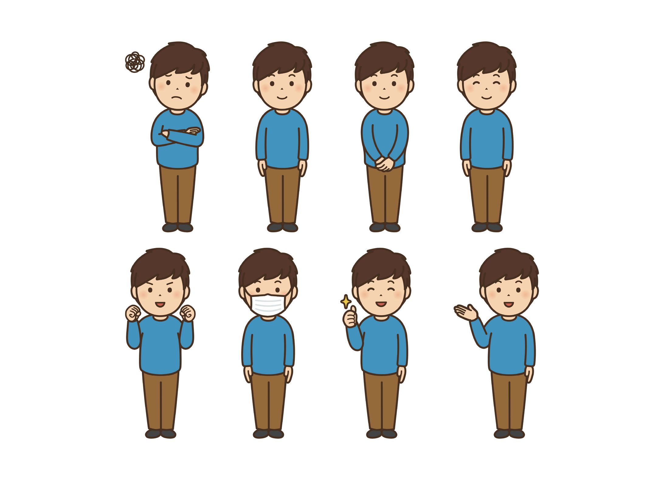 イラスト素材_ナチュラルお父さんシリーズ-1